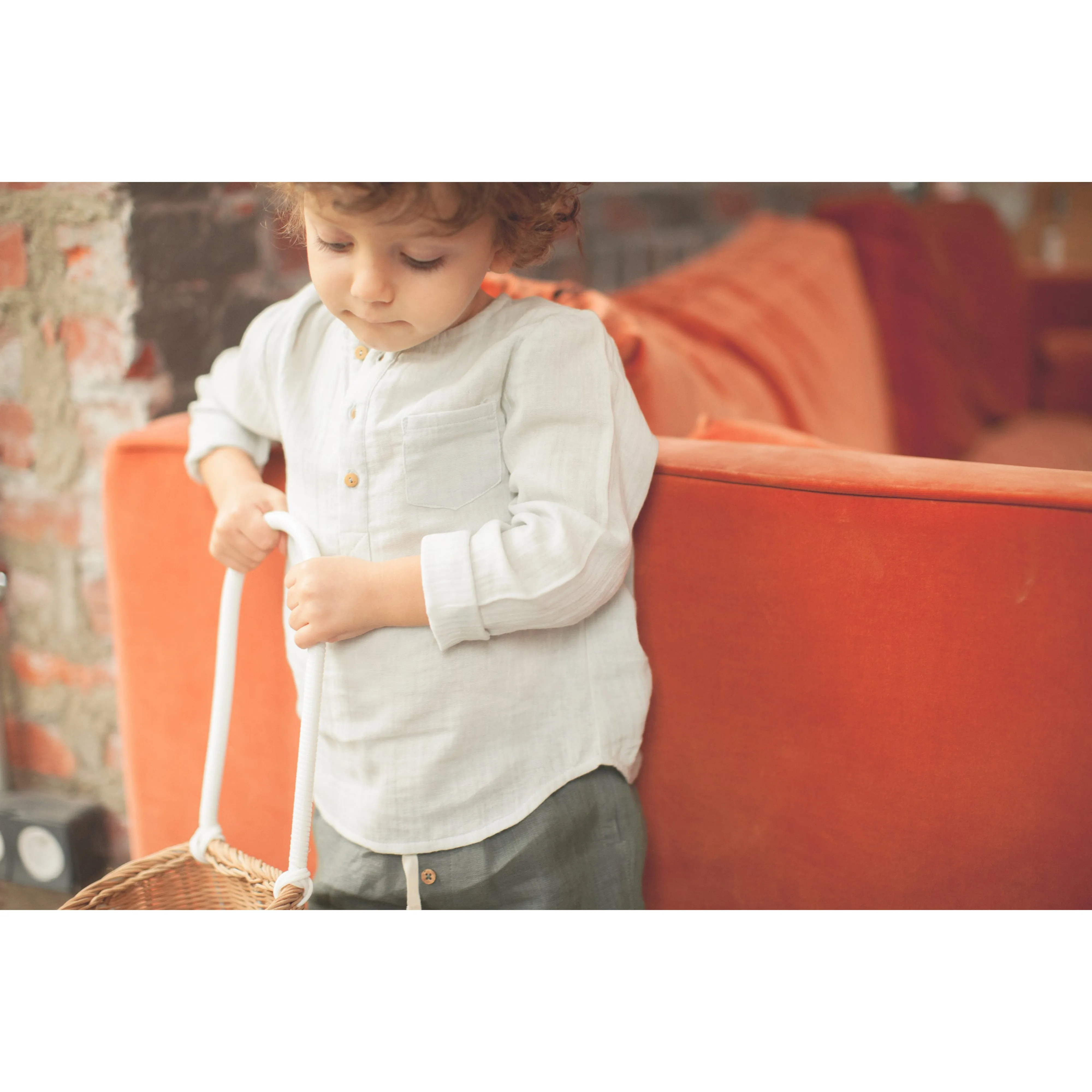 Bonheur du Jour Paris Baby Boy Boys Shirt Ice Blue
