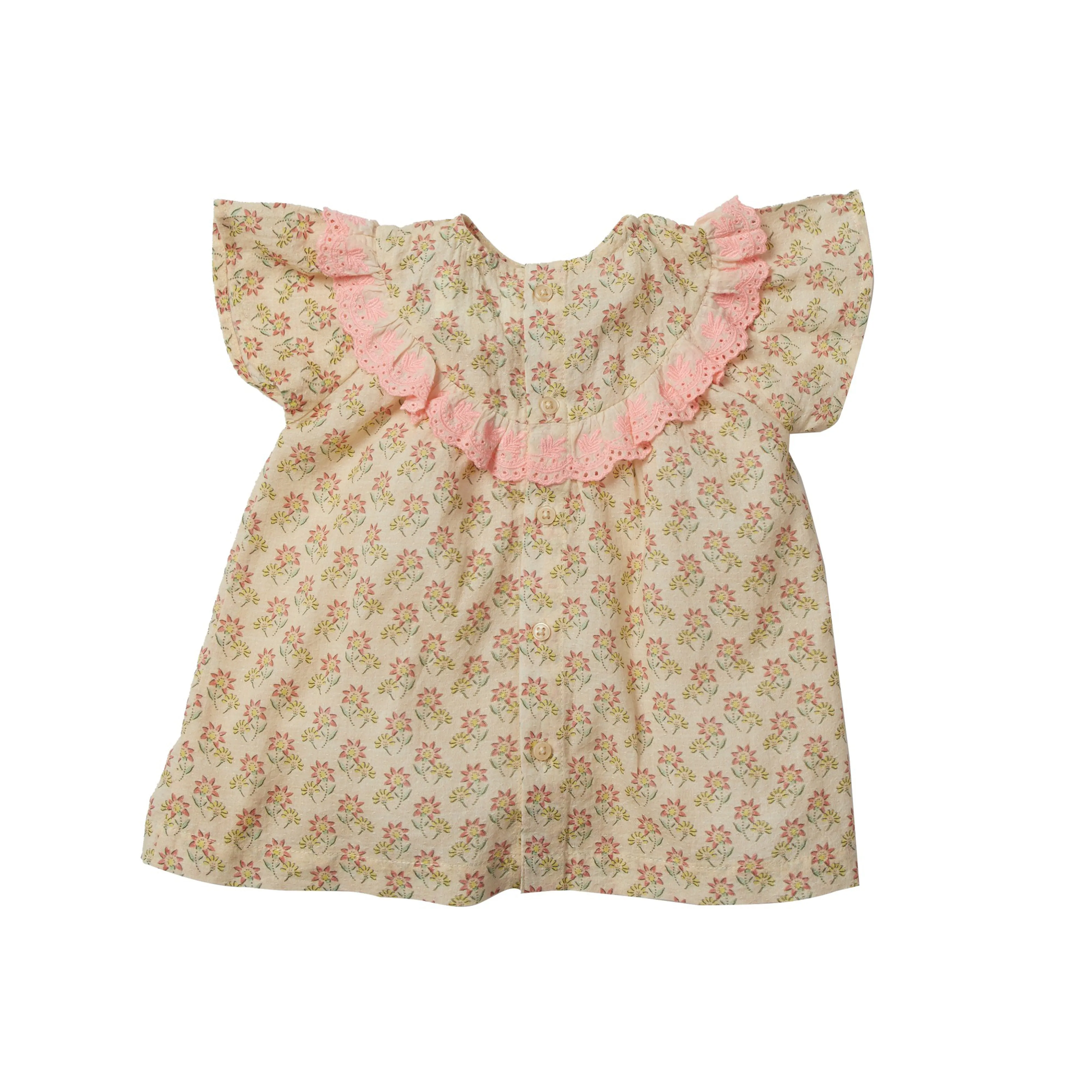 Bonheur du Jour Paris Baby Girl Blouse Nude