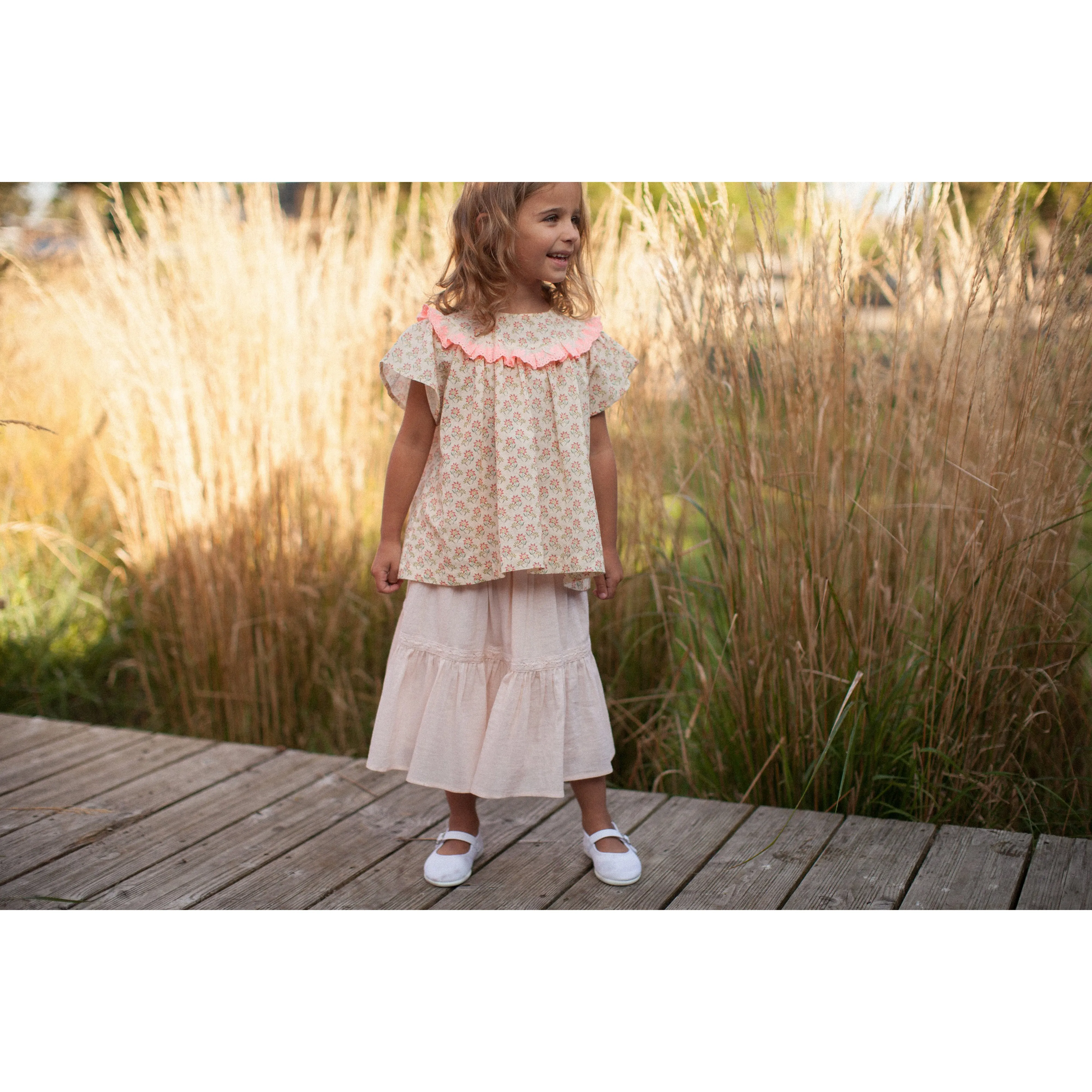 Bonheur du Jour Paris Baby Girl Blouse Nude