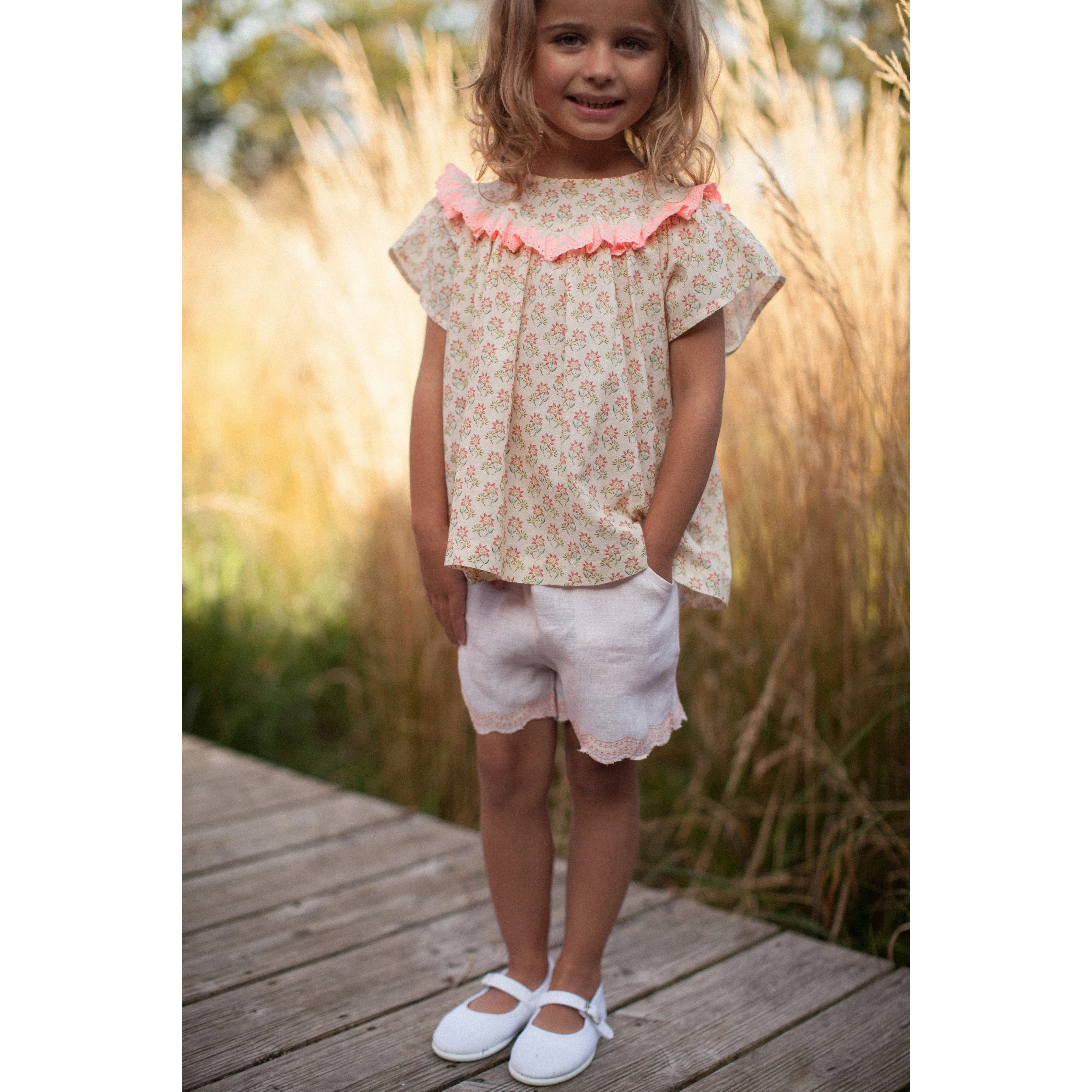 Bonheur du Jour Paris Baby Girl Blouse Nude