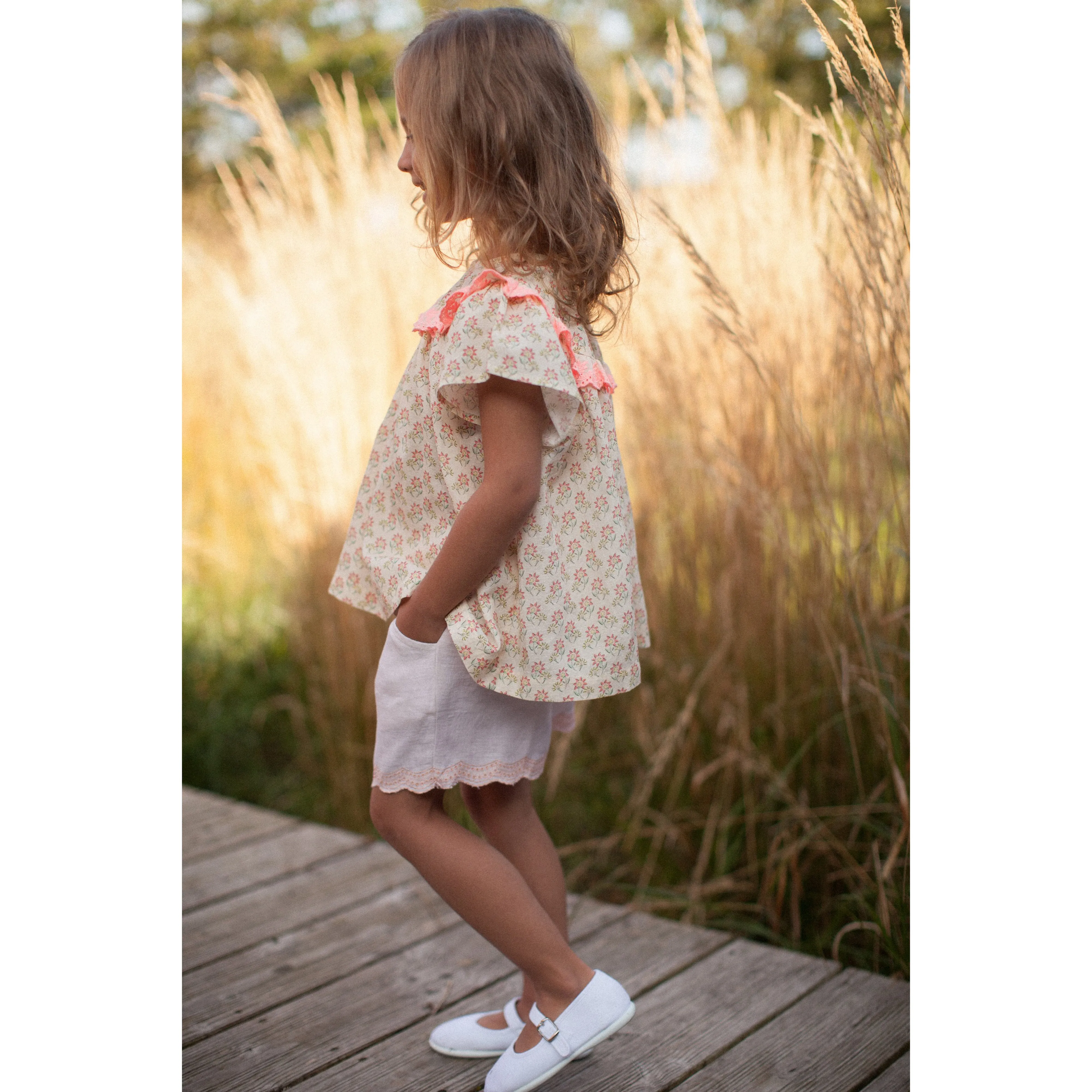 Bonheur du Jour Paris Baby Girl Blouse Nude