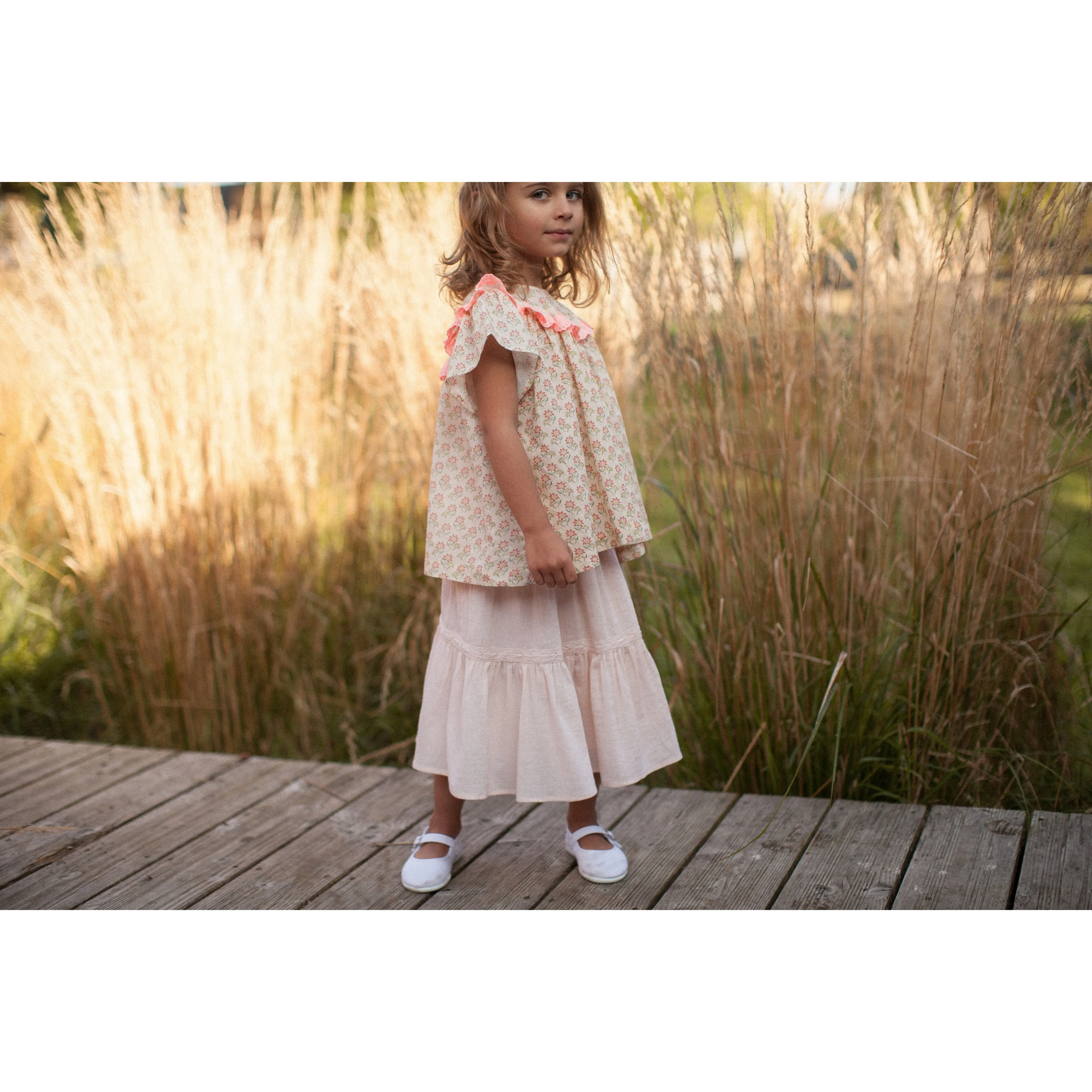 Bonheur du Jour Paris Baby Girl Blouse Nude
