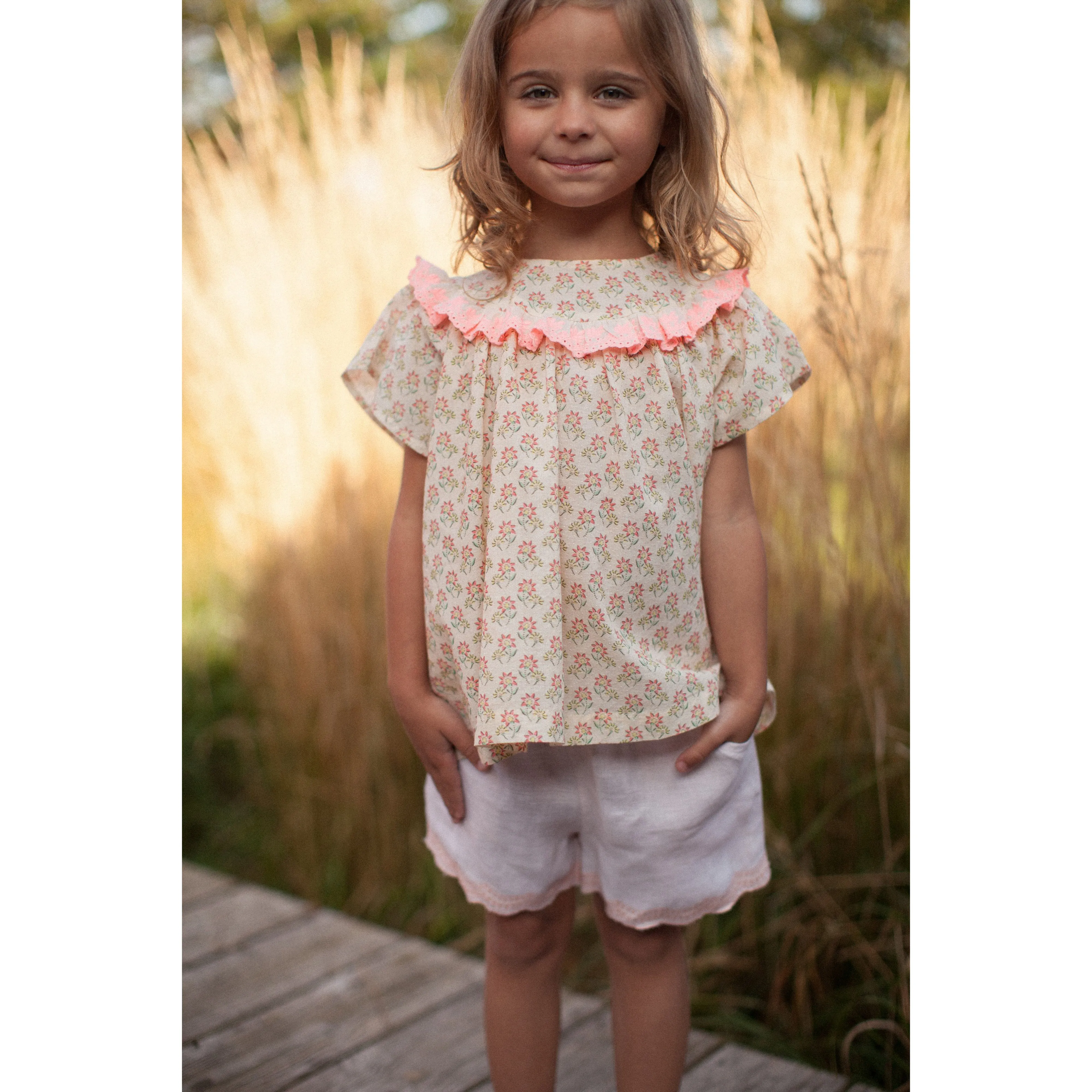 Bonheur du Jour Paris Baby Girl Blouse Nude