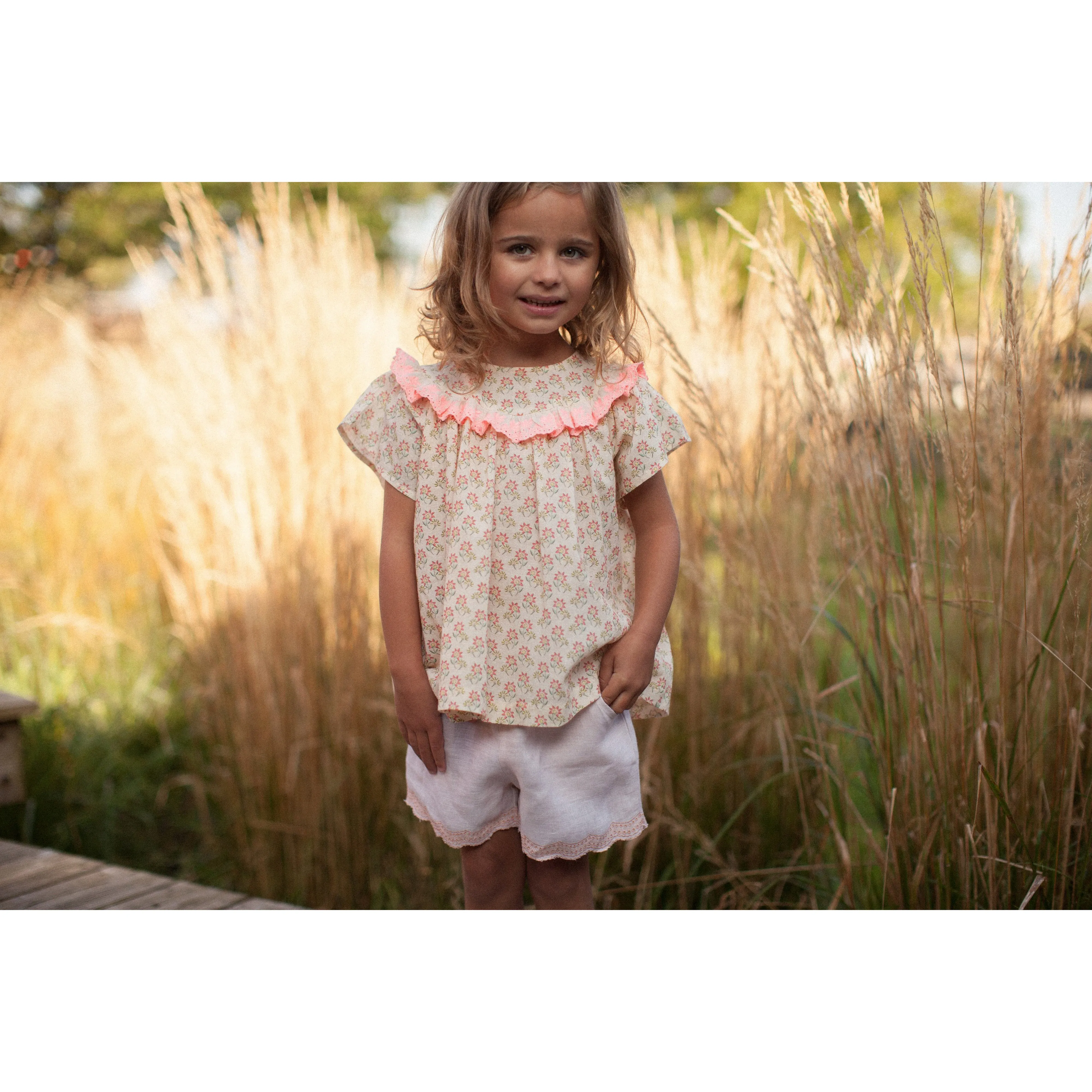 Bonheur du Jour Paris Baby Girl Blouse Nude