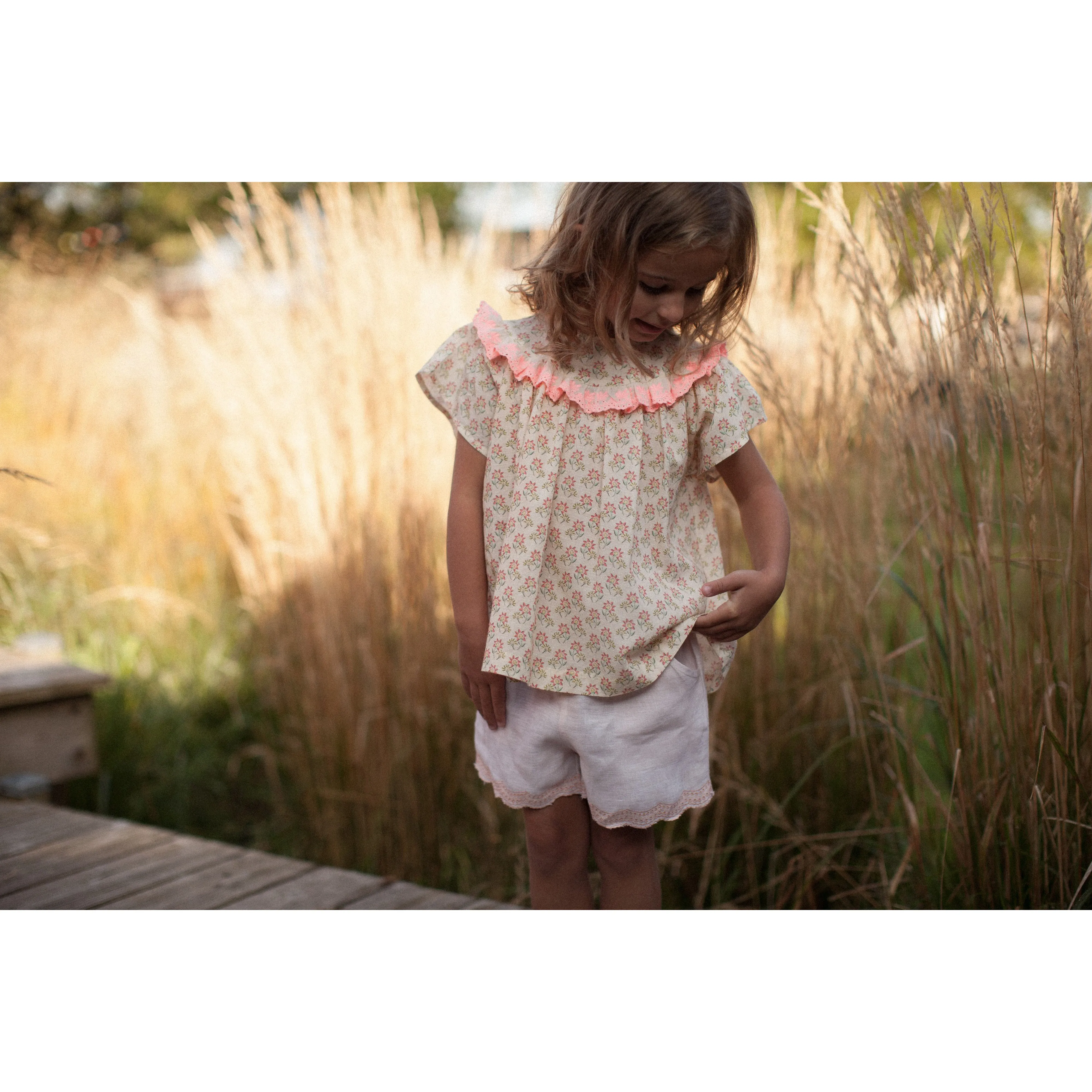 Bonheur du Jour Paris Baby Girl Blouse Nude