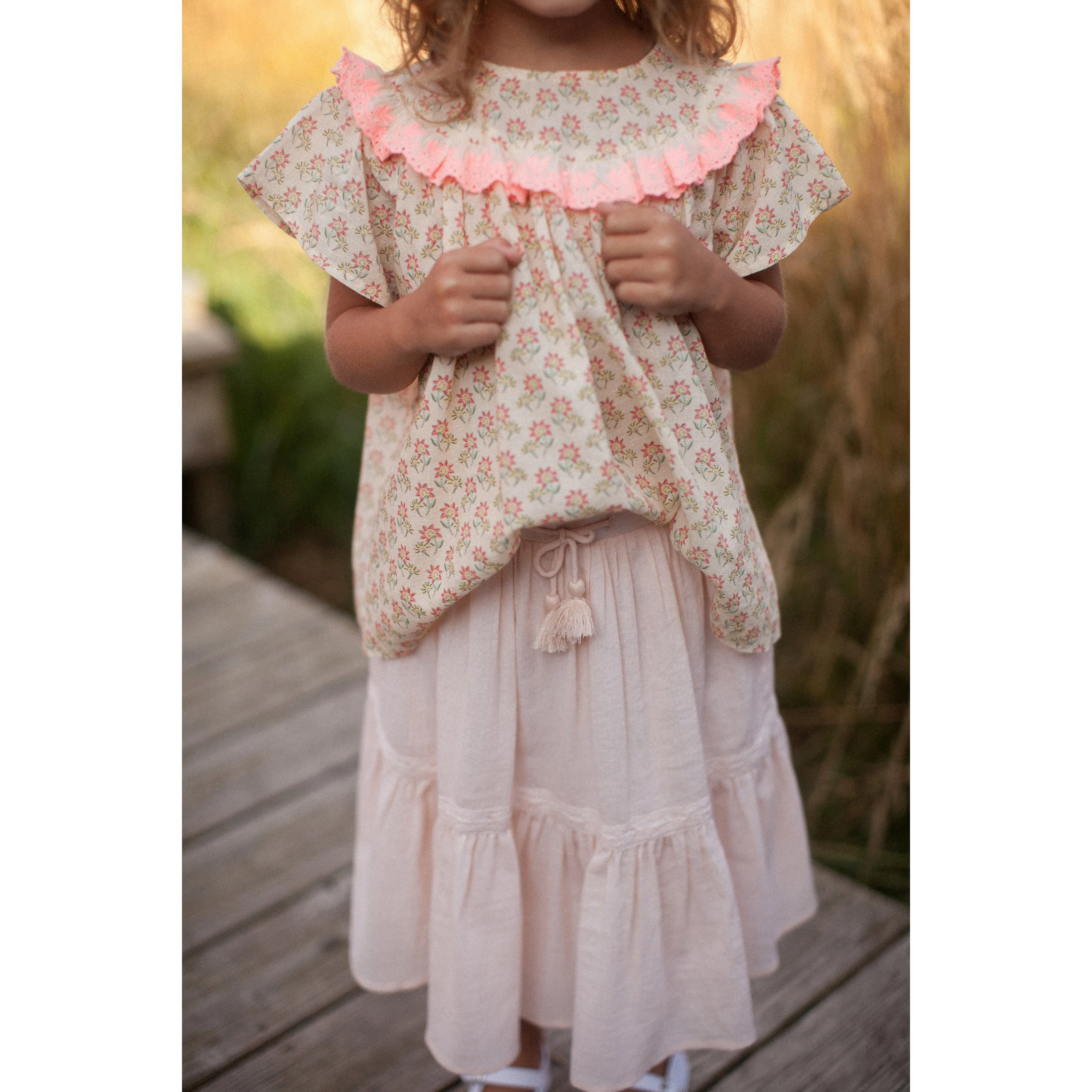 Bonheur du Jour Paris Baby Girl Blouse Nude