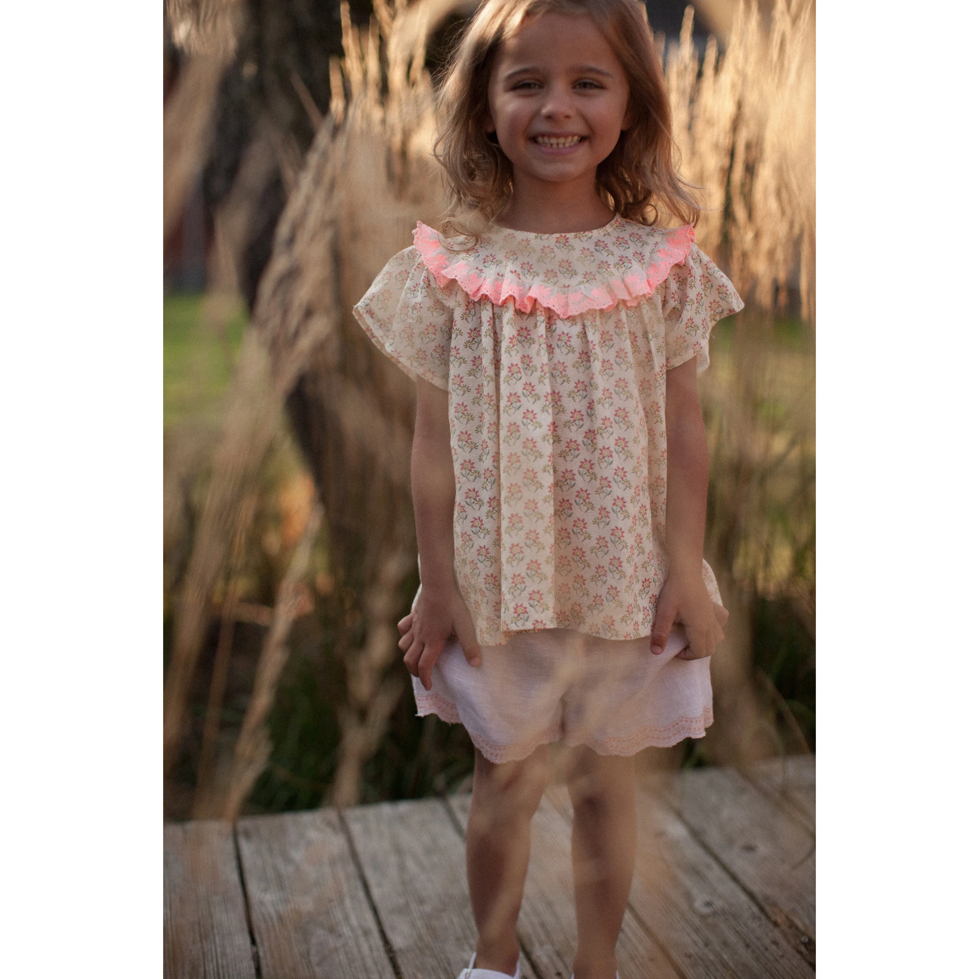 Bonheur du Jour Paris Baby Girl Blouse Nude