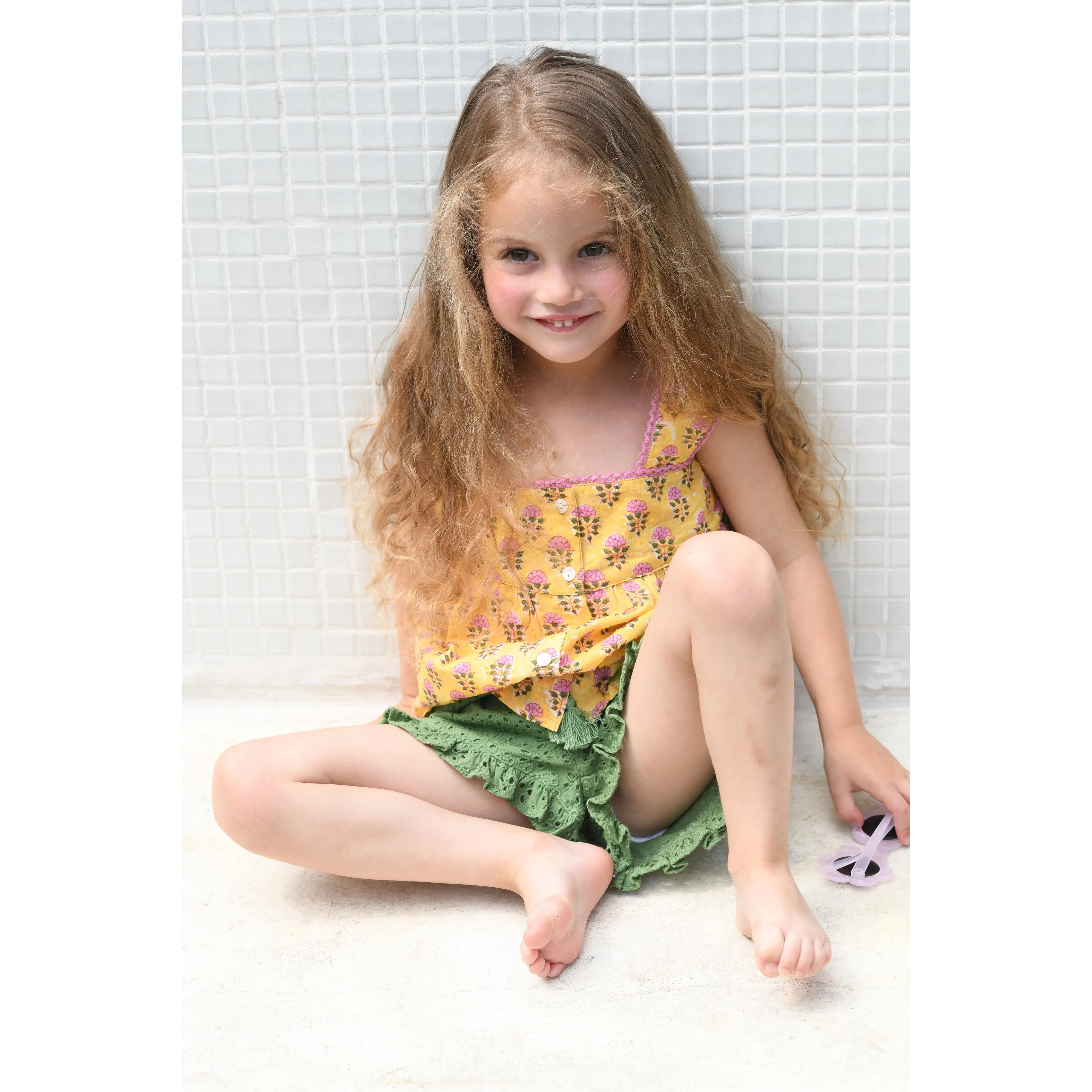 Bonheur du Jour Paris Bertille Baby   Girl Top Jaune