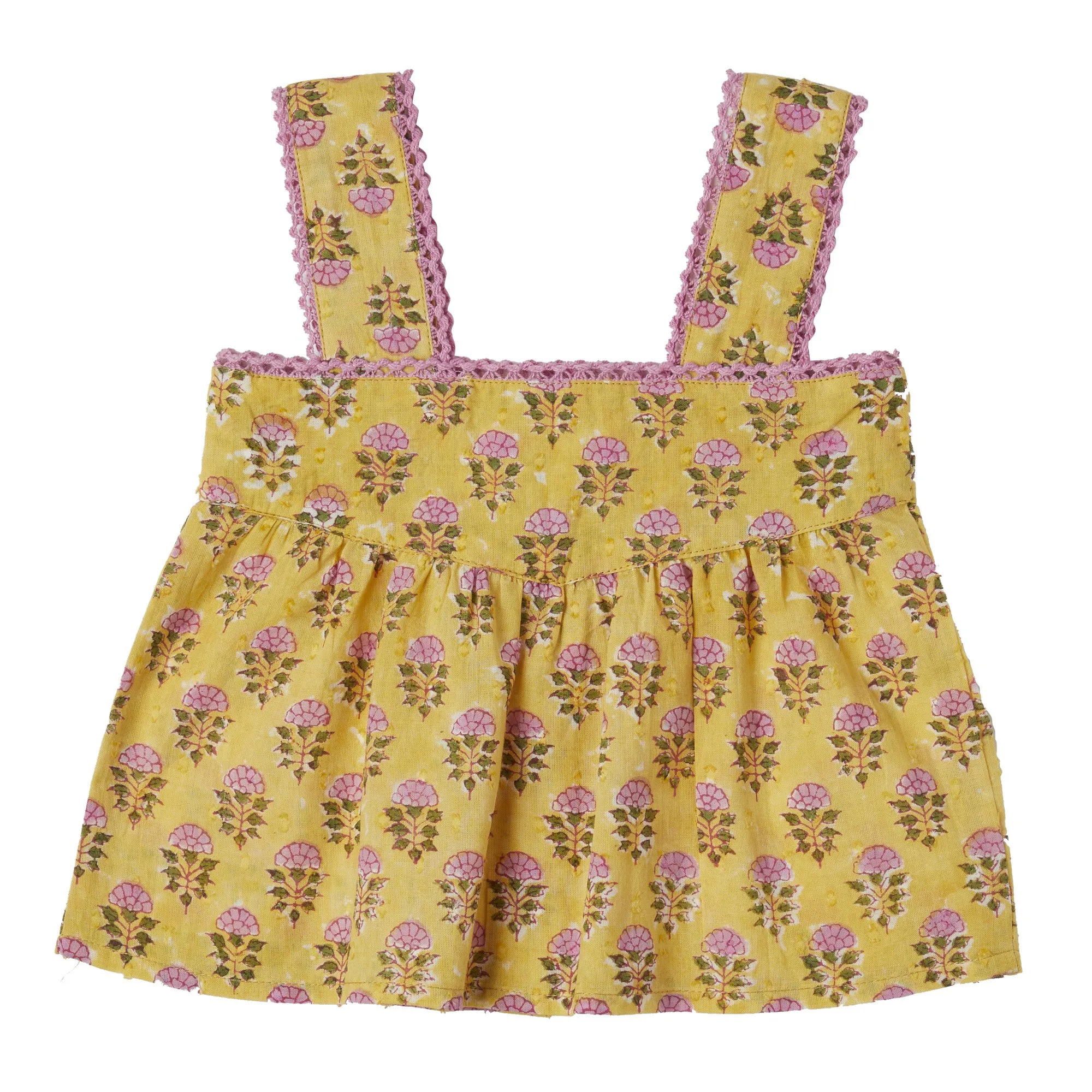 Bonheur du Jour Paris Bertille Baby   Girl Top Jaune