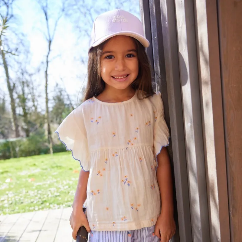Bonheur du Jour Paris Daisy Baby   Girl Blouse - Ecru Rose