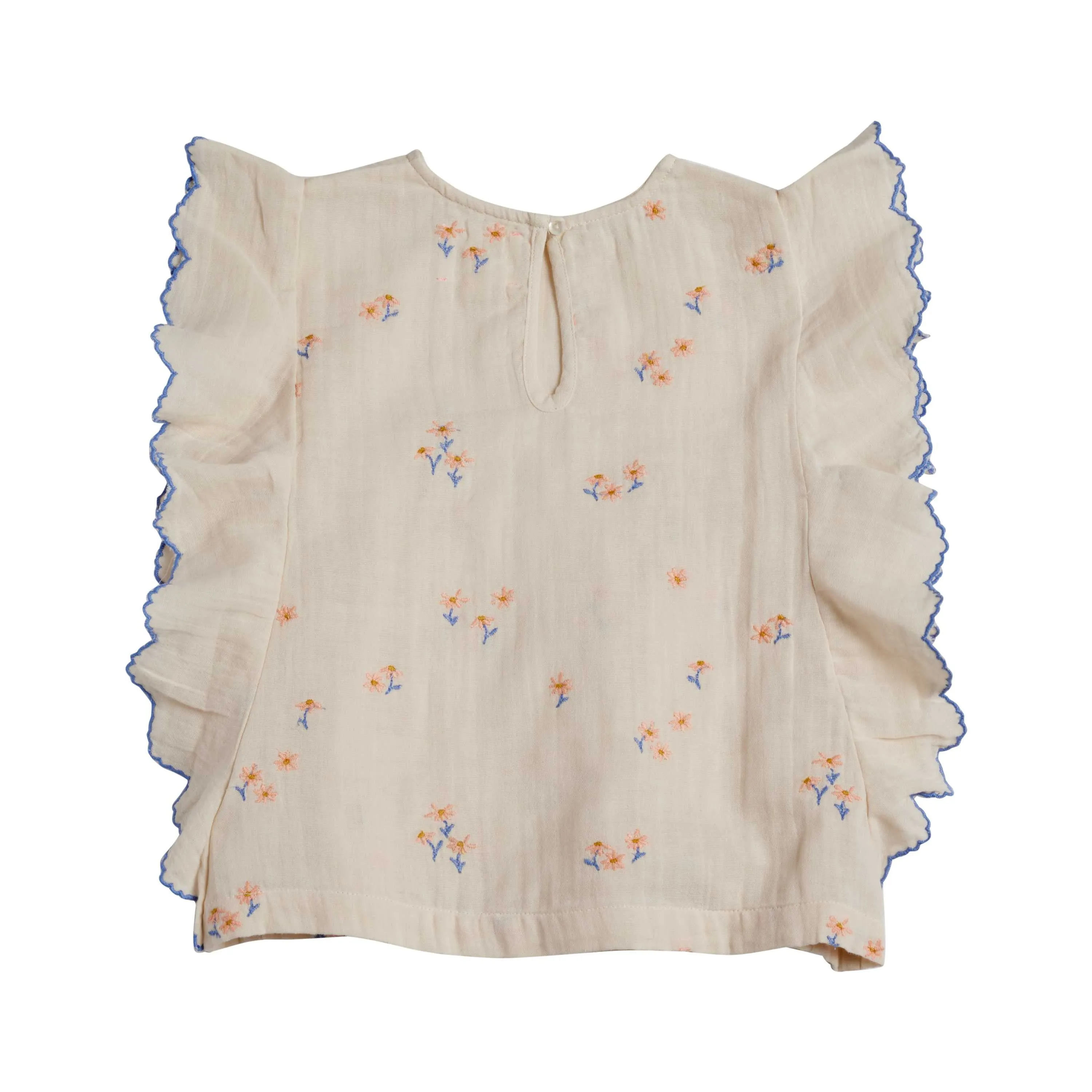 Bonheur du Jour Paris Daisy Baby   Girl Blouse - Ecru Rose