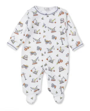Boy's Dirt Diggers Print Footie In White