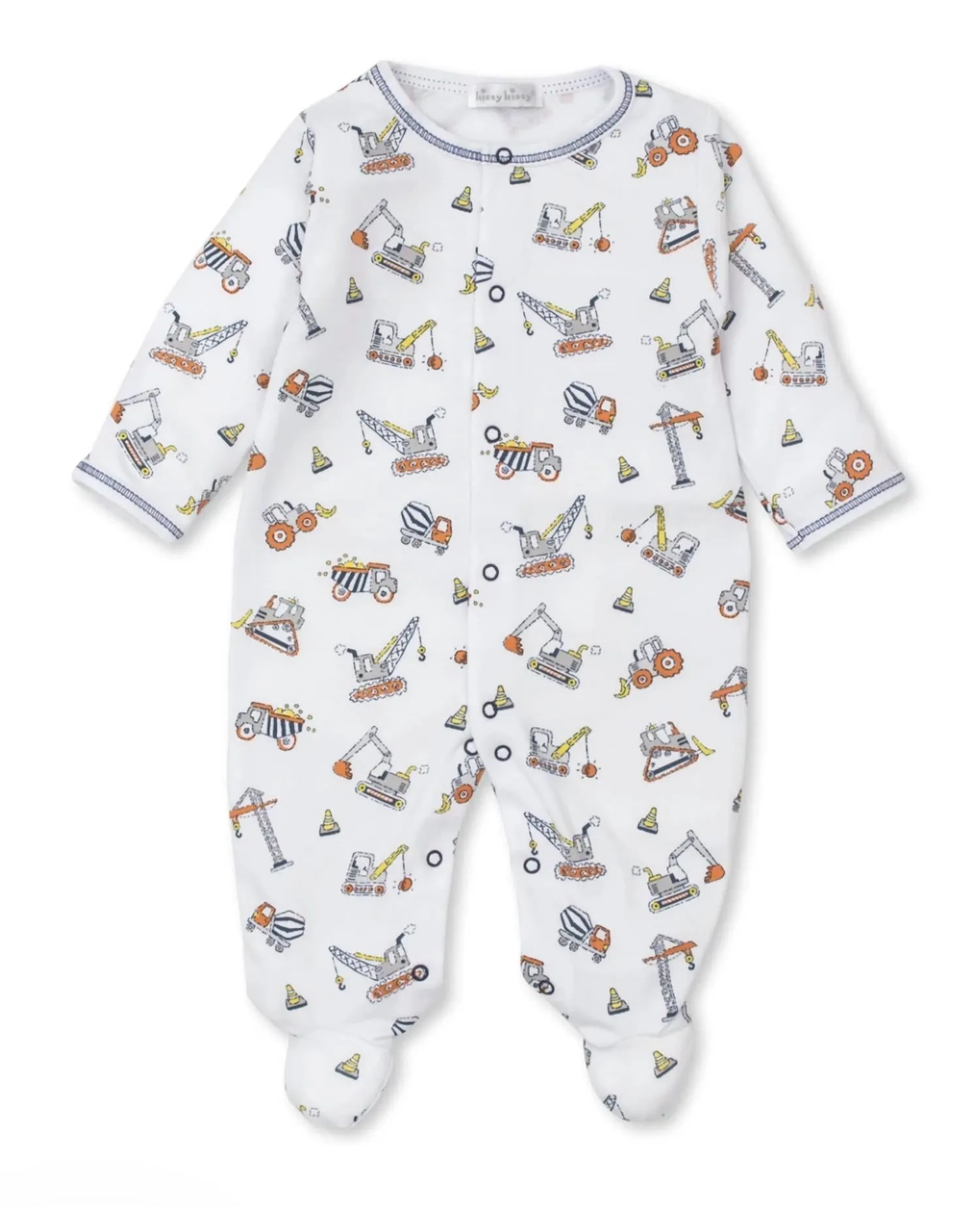 Boy's Dirt Diggers Print Footie In White