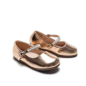 Champagne Margot Pearl Band Flats
