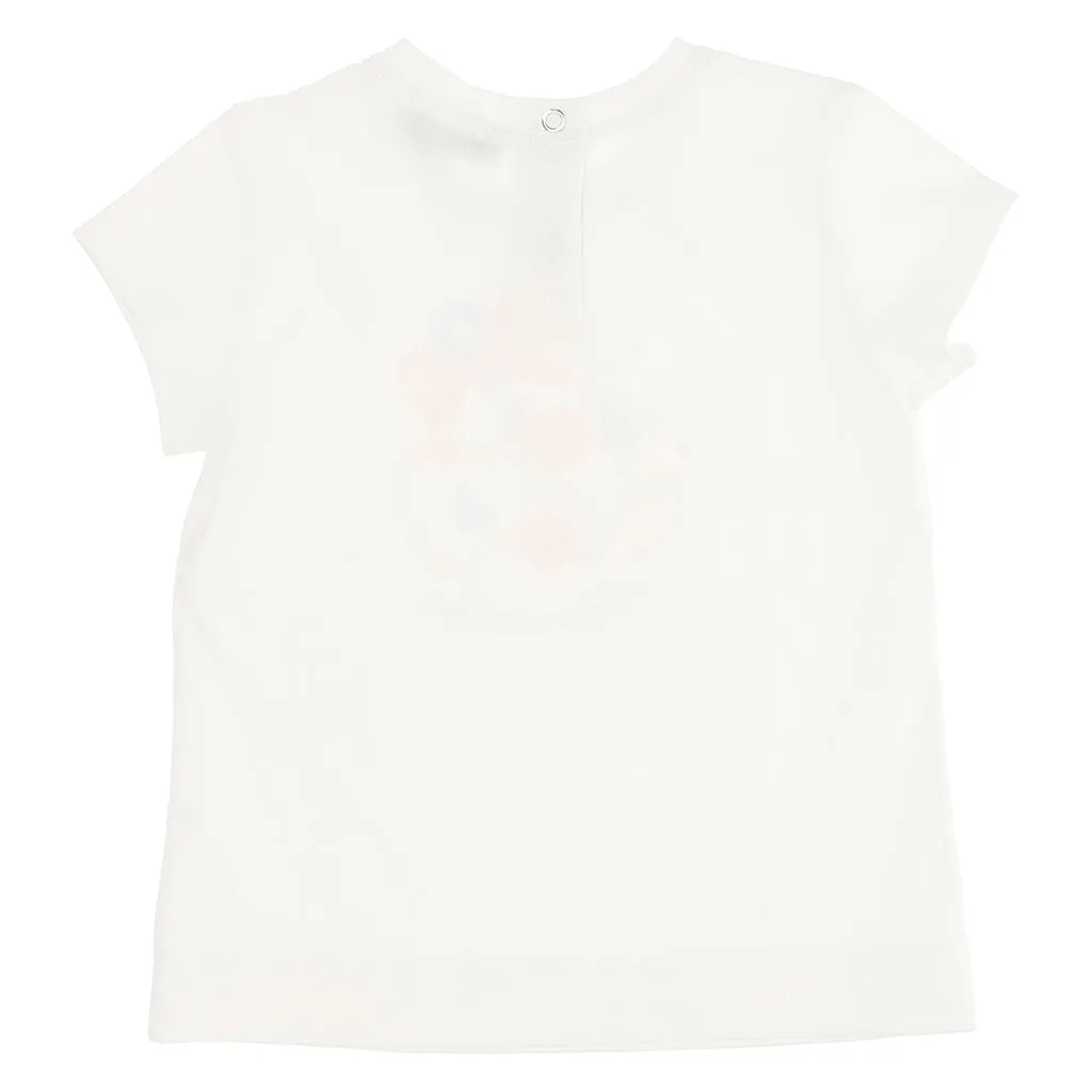 Cream Ocean Theme Logo T-Shirt