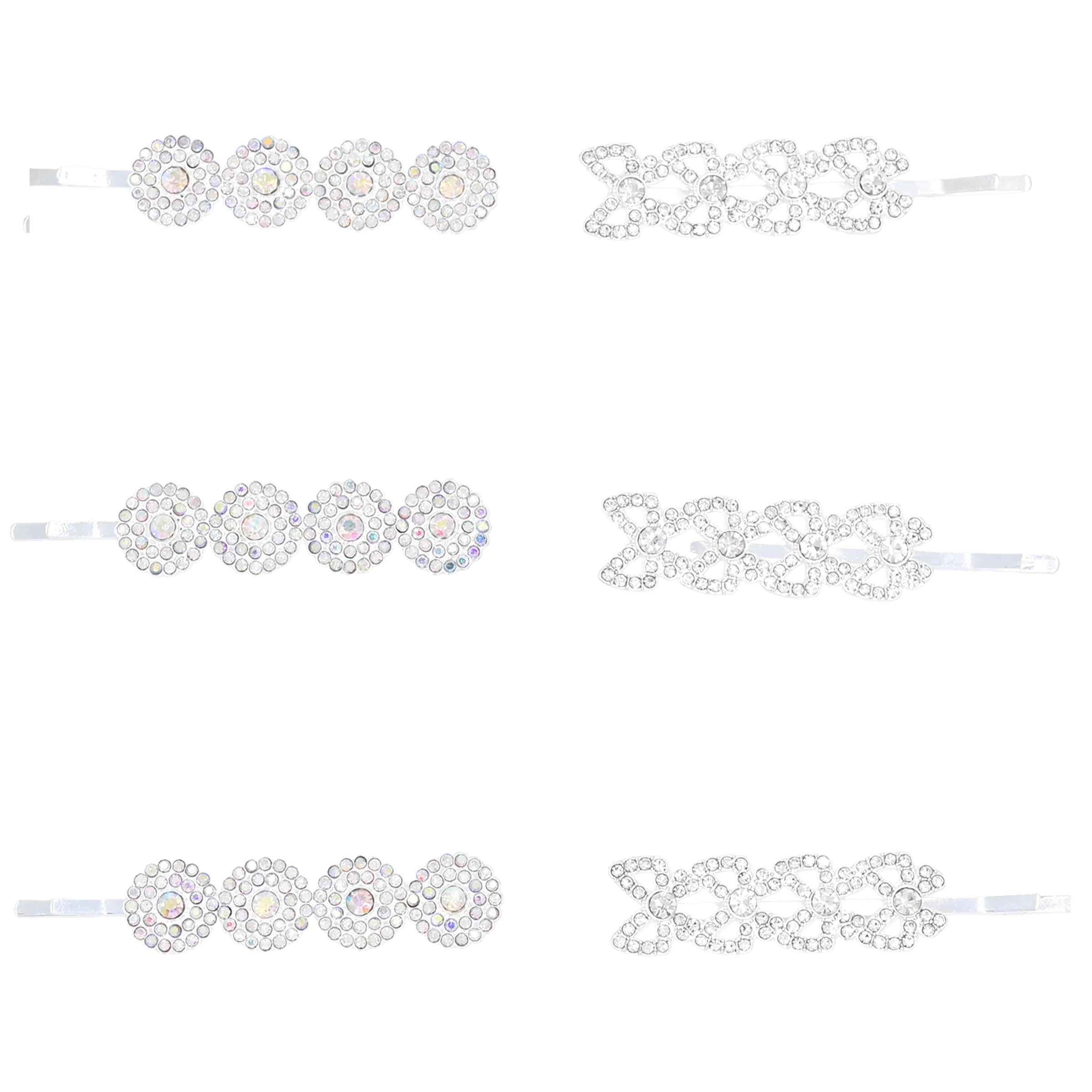 Crystal Bow & Mosaic Hair Pins