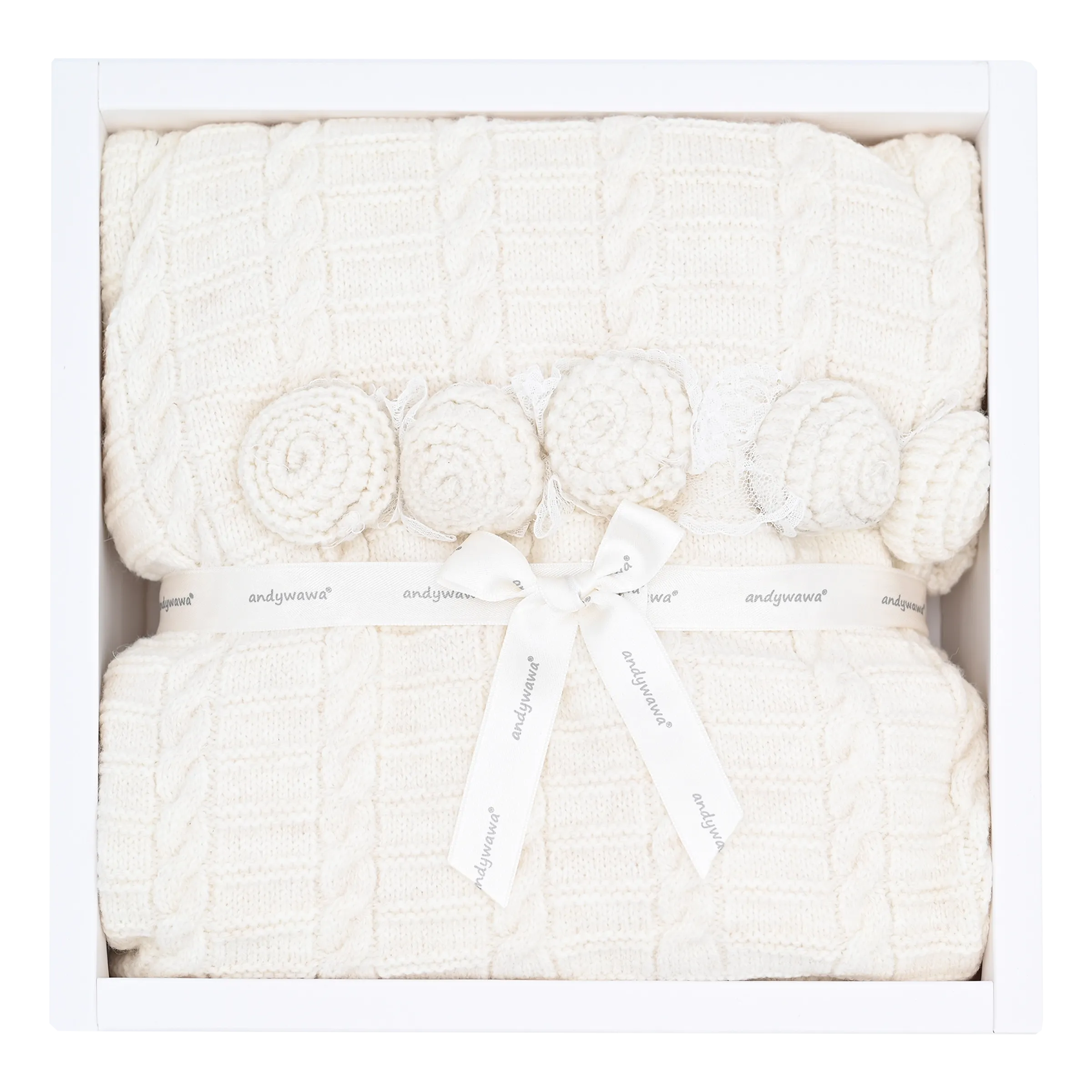 Ecru Knitted Blanket