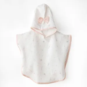 Ecru Love Family Muslin Bow Pancho