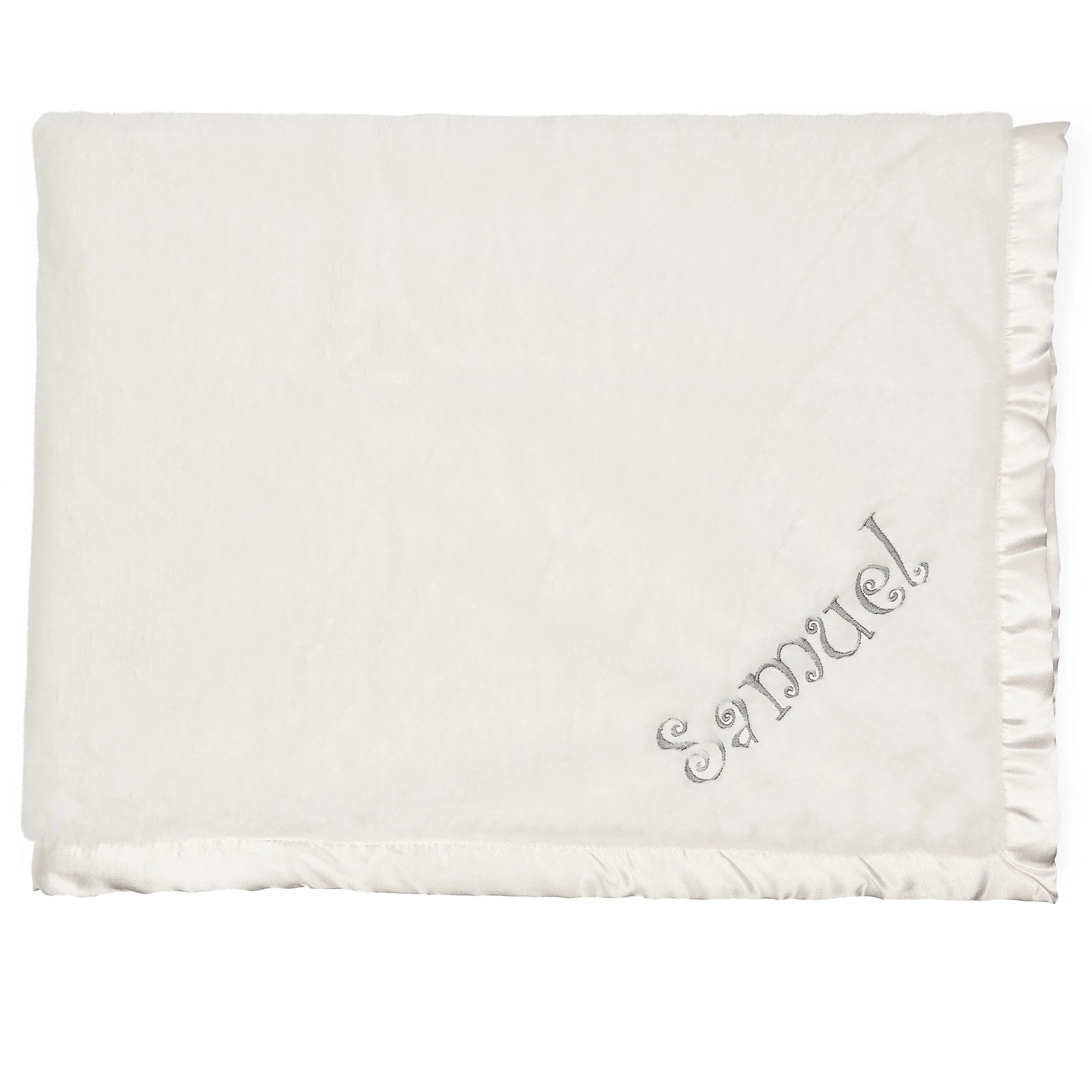 Embroidered Neutral Ivory Plush Blanket Gerber Childrenswea