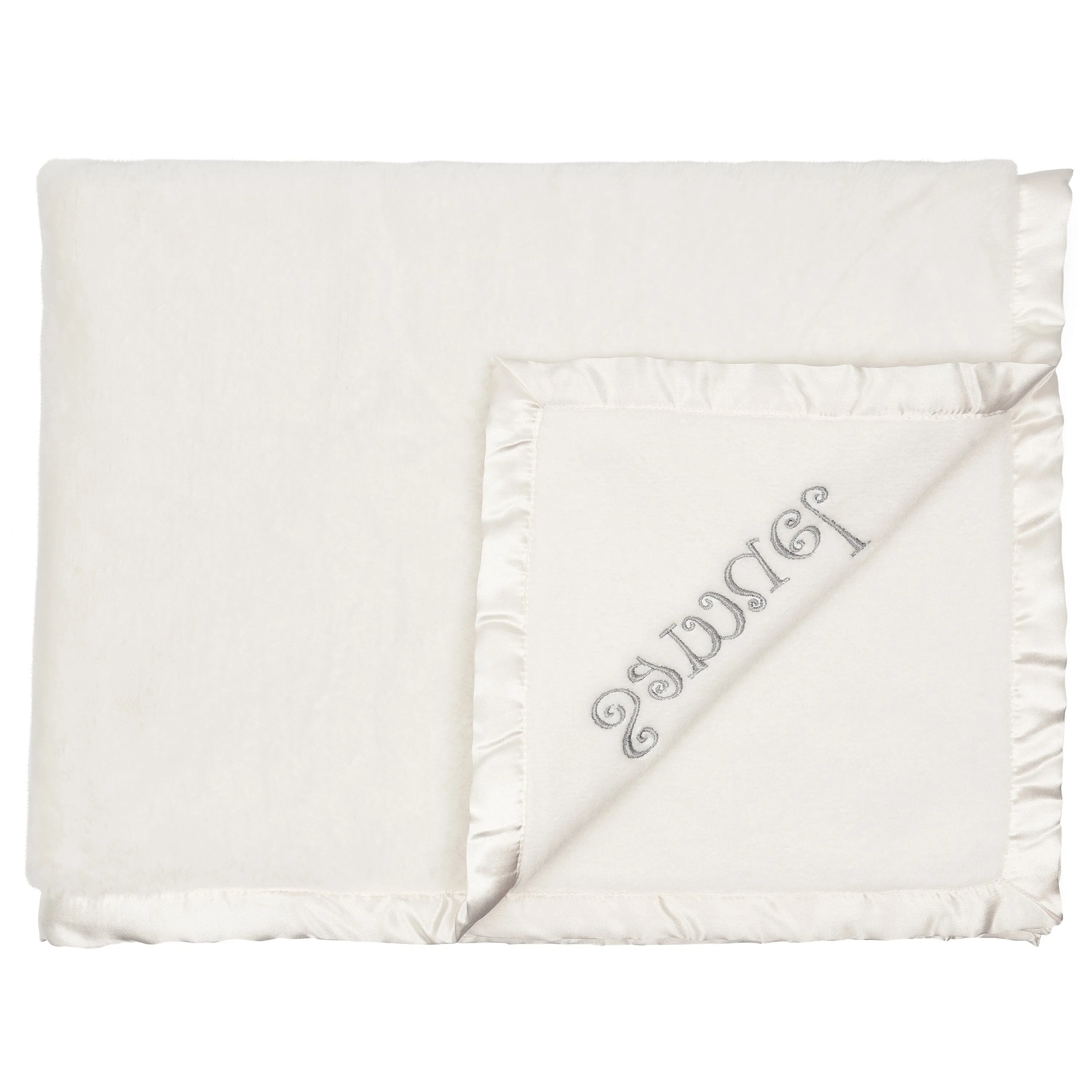 Embroidered Neutral Ivory Plush Blanket Gerber Childrenswea