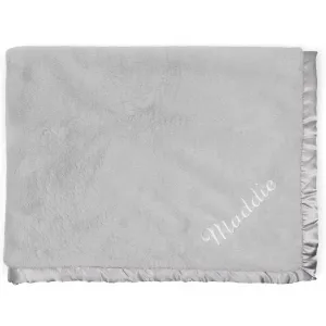 Embroidered Neutral Light Gray Plush Blanket Gerber Childrenswea