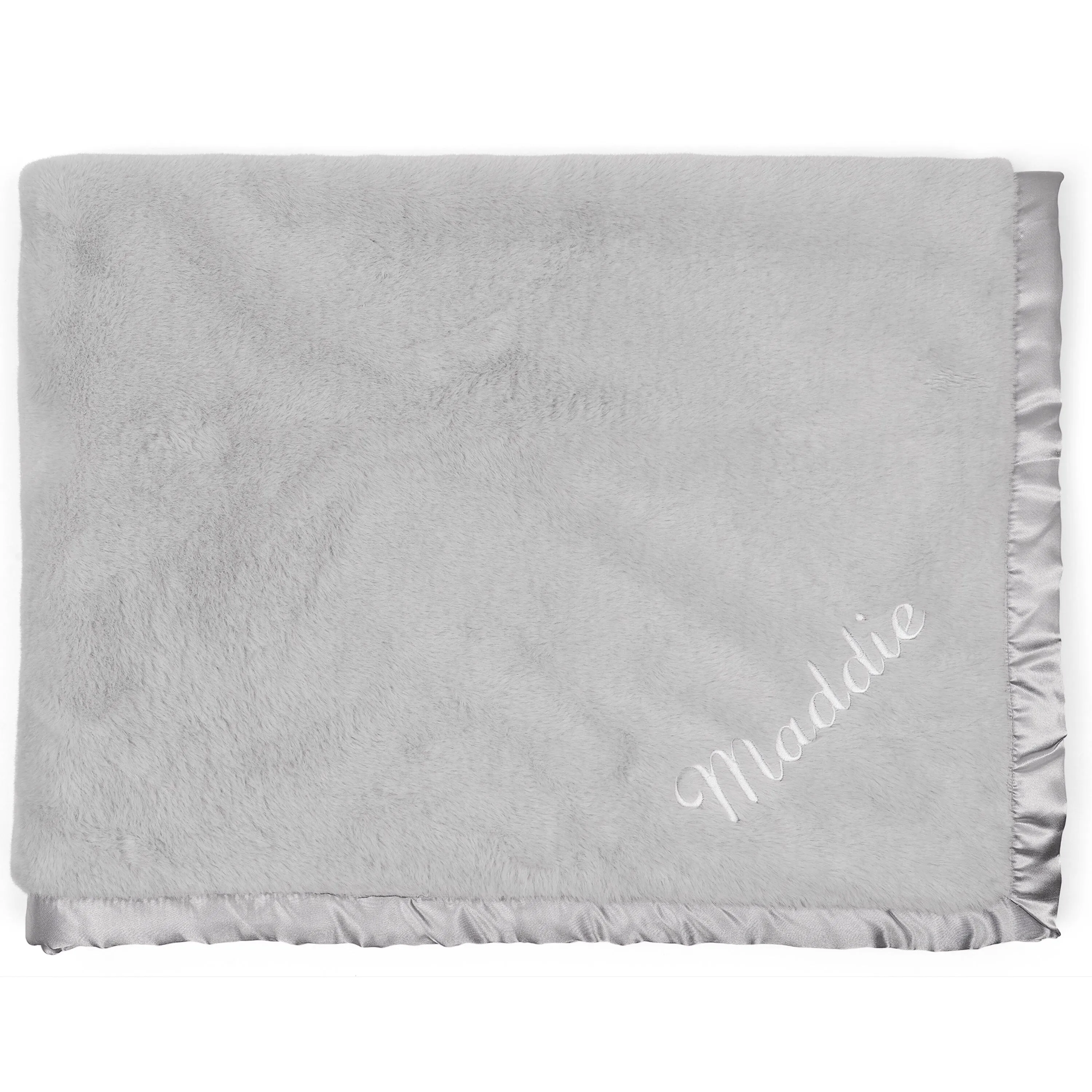 Embroidered Neutral Light Gray Plush Blanket Gerber Childrenswea