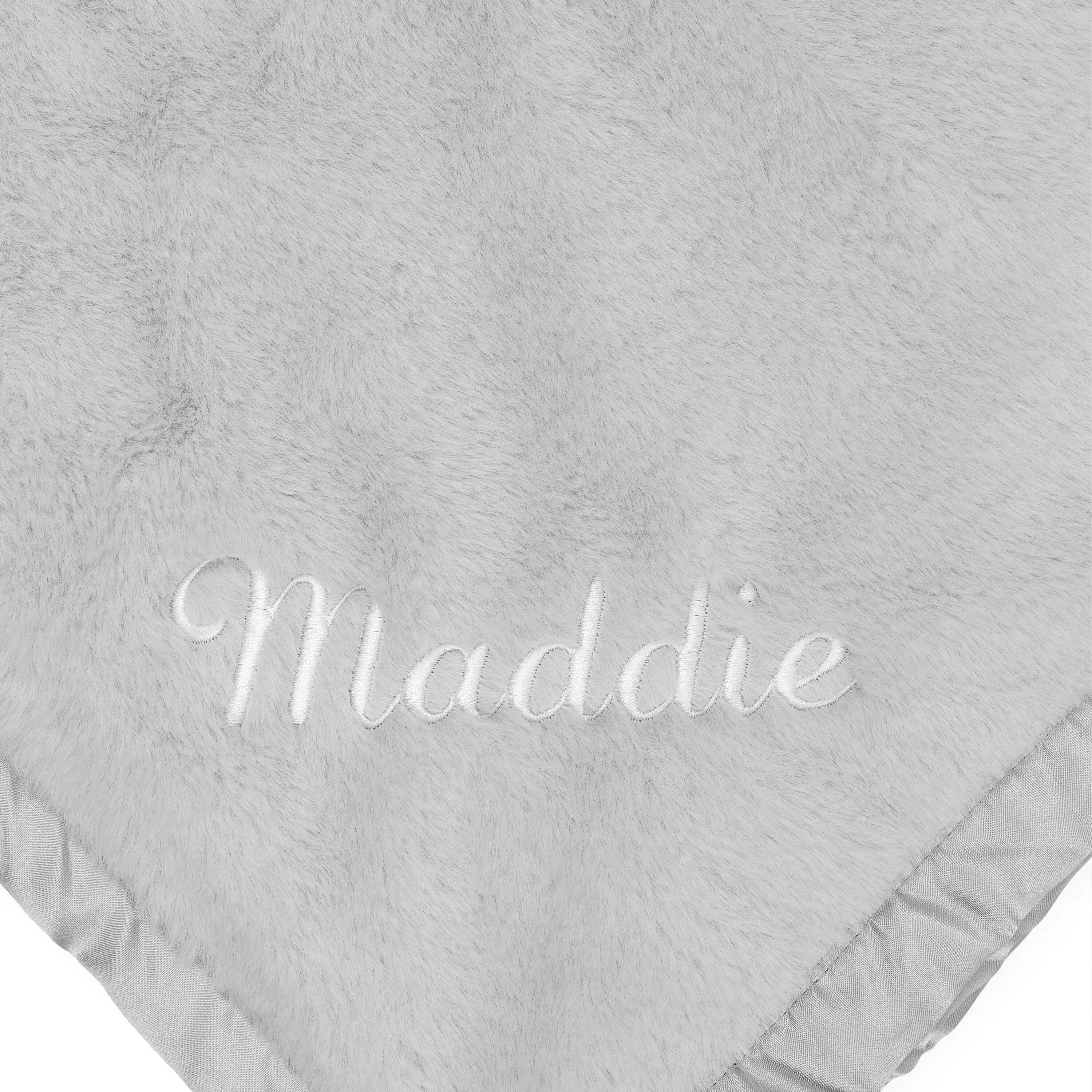 Embroidered Neutral Light Gray Plush Blanket Gerber Childrenswea