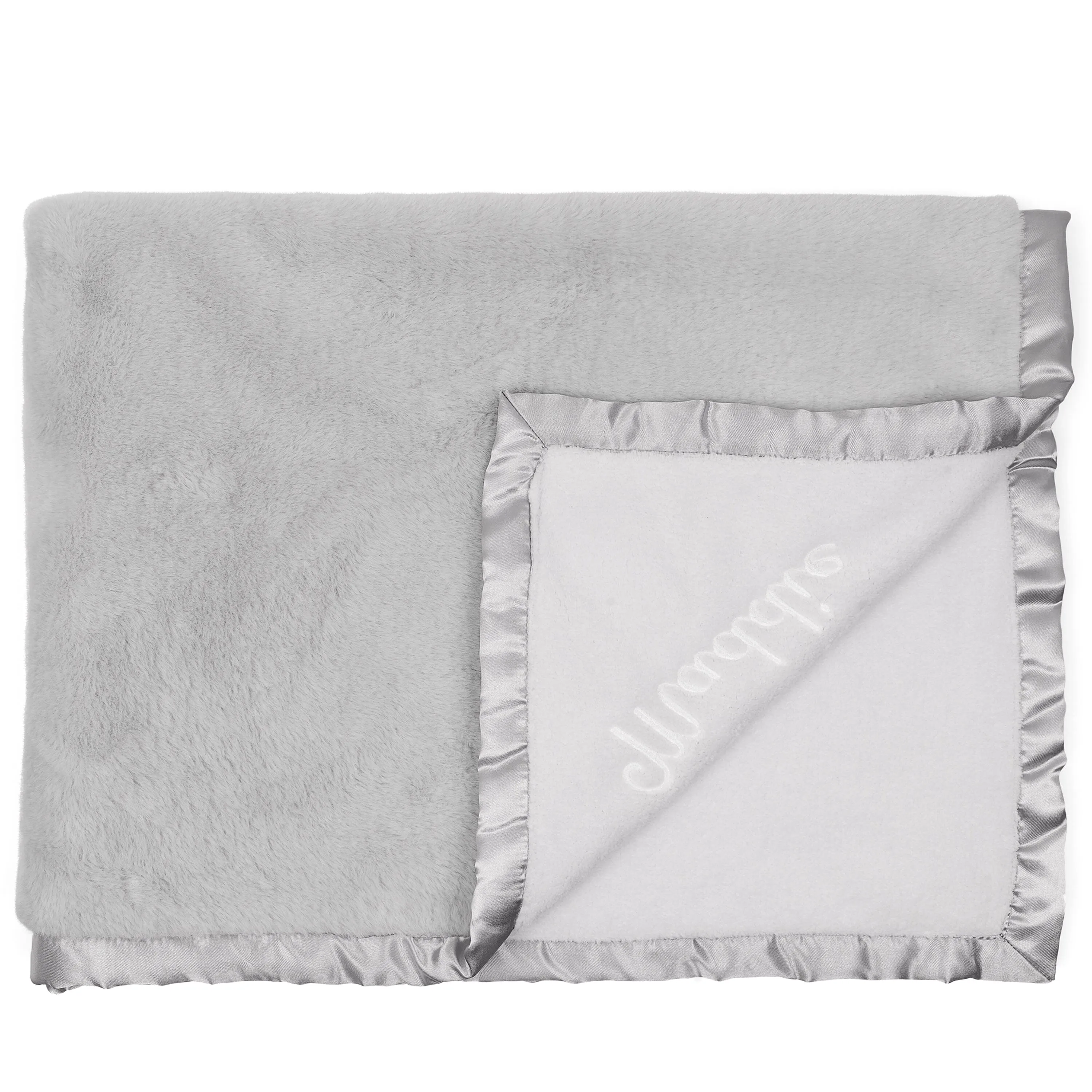 Embroidered Neutral Light Gray Plush Blanket Gerber Childrenswea