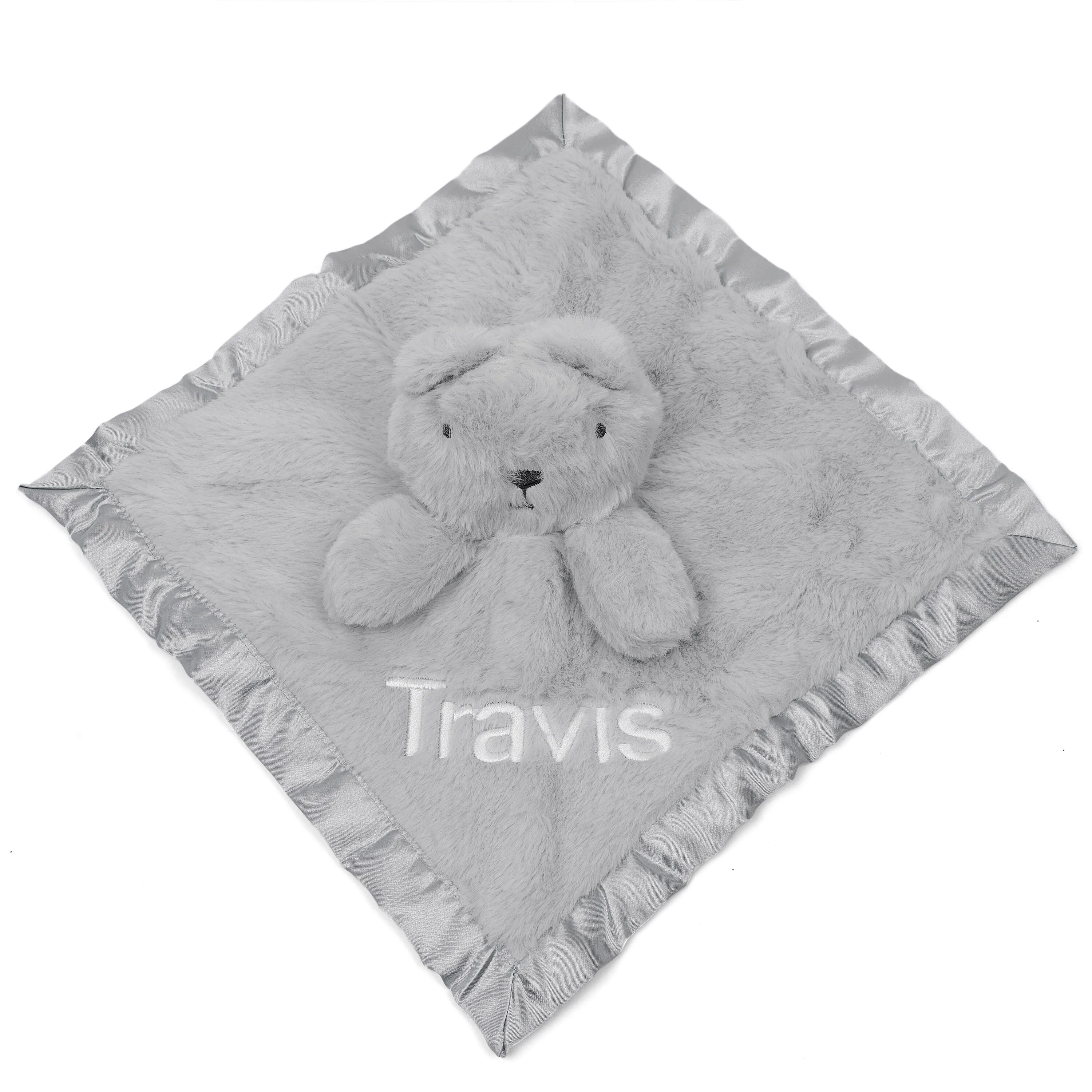 Embroidered Neutral Light Gray Security Blanket Gerber Childrenswea