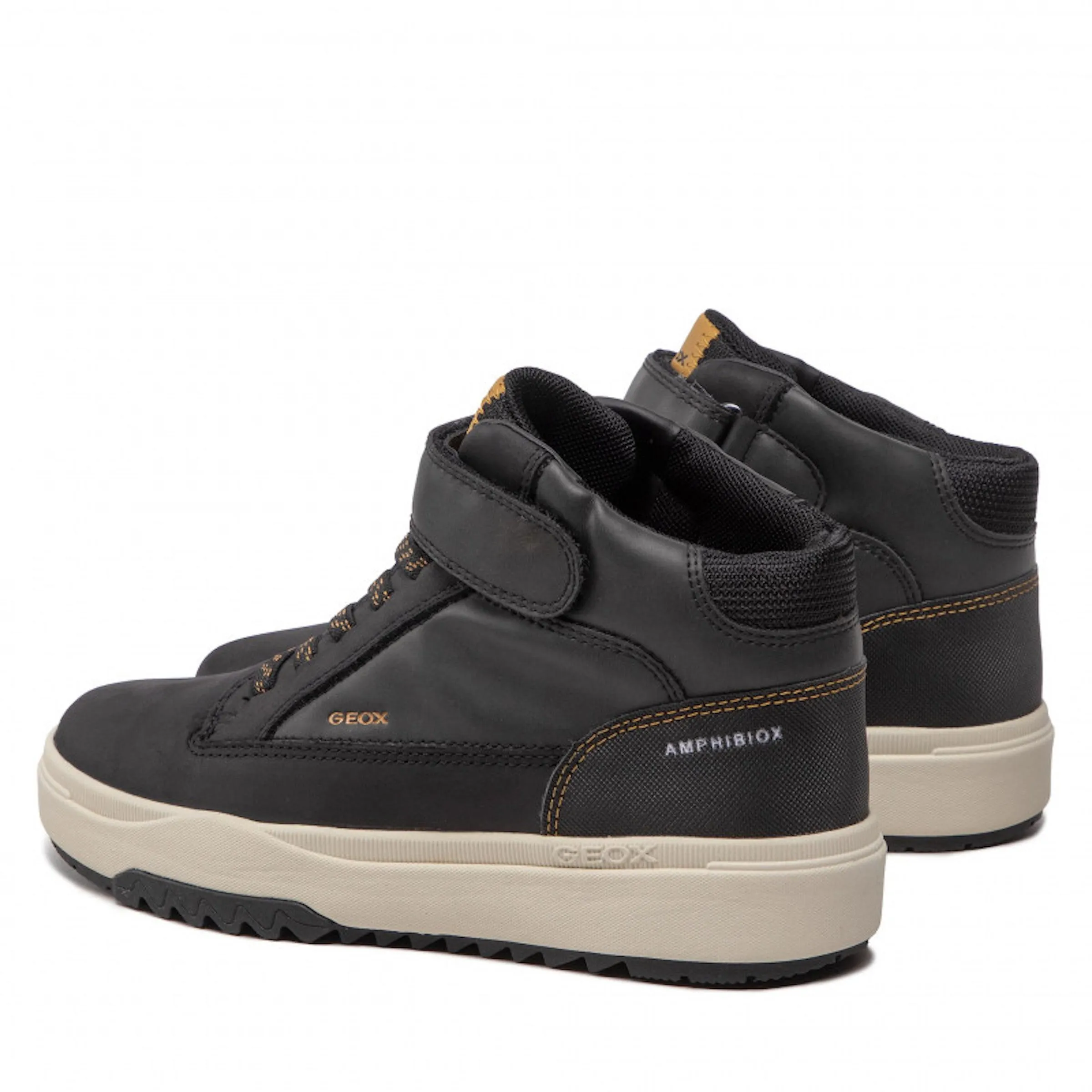 GEOX-J BUNSHEE B.BABX A - WA.SY NBK-J16FMA-0ME32-C9241-BLACK/DK YELLOW