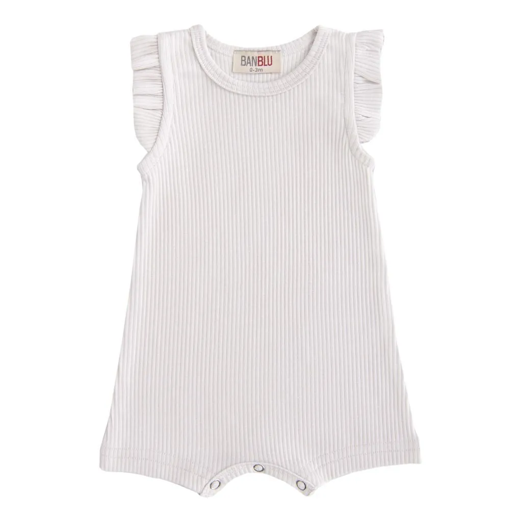 Gray Fog Ruffle Modal Shortie