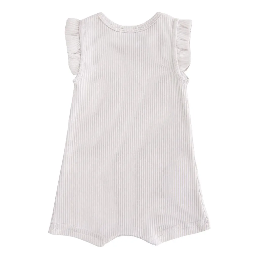 Gray Fog Ruffle Modal Shortie
