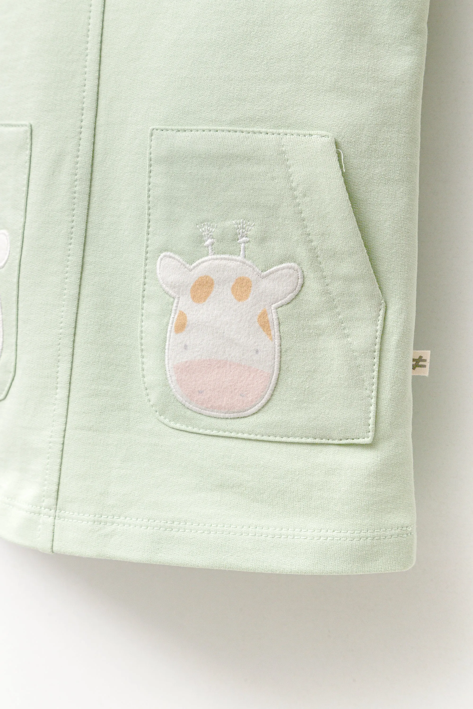 Green Animal Print Pinafore Dress