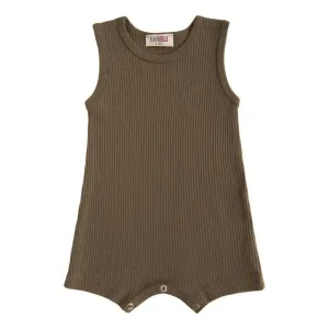 Green Olive Sleeveless Modal Shortie