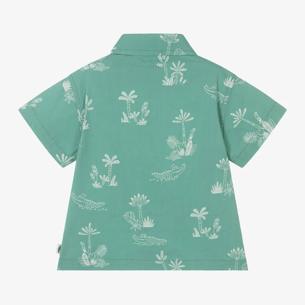 Green Safari Print Shirt