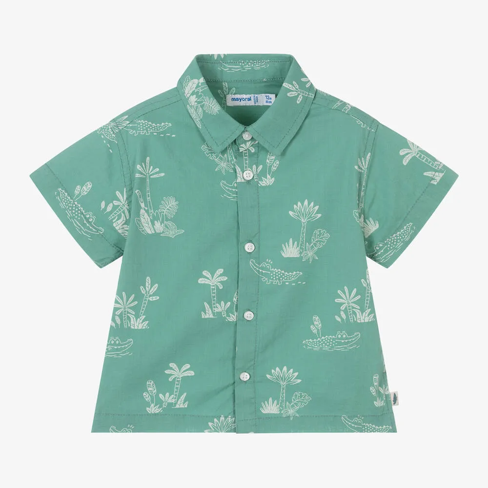 Green Safari Print Shirt