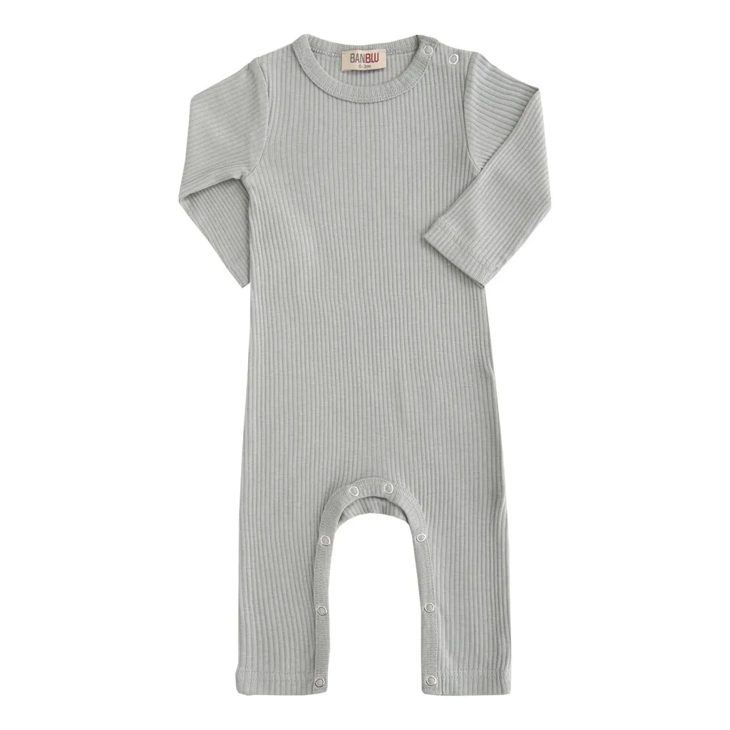 Green Sage LS Modal Romper