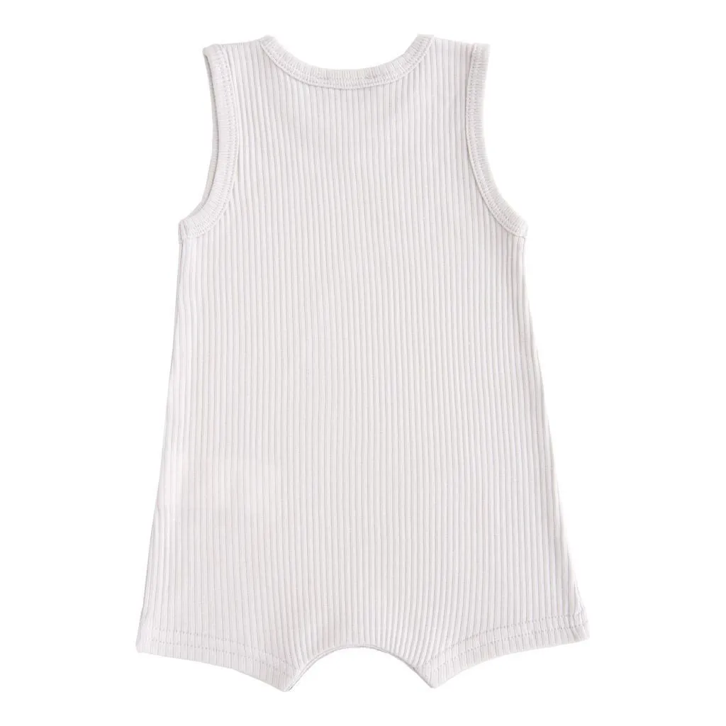 Grey Fog Sleeveless Modal Shortie