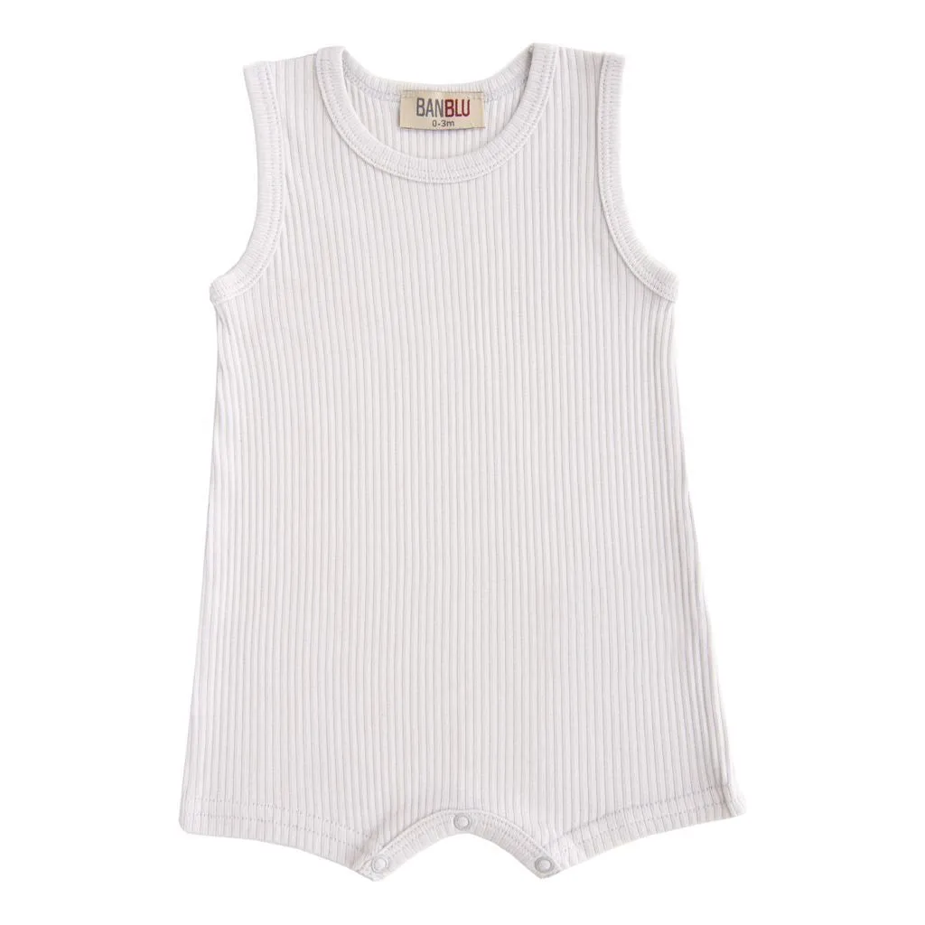 Grey Fog Sleeveless Modal Shortie