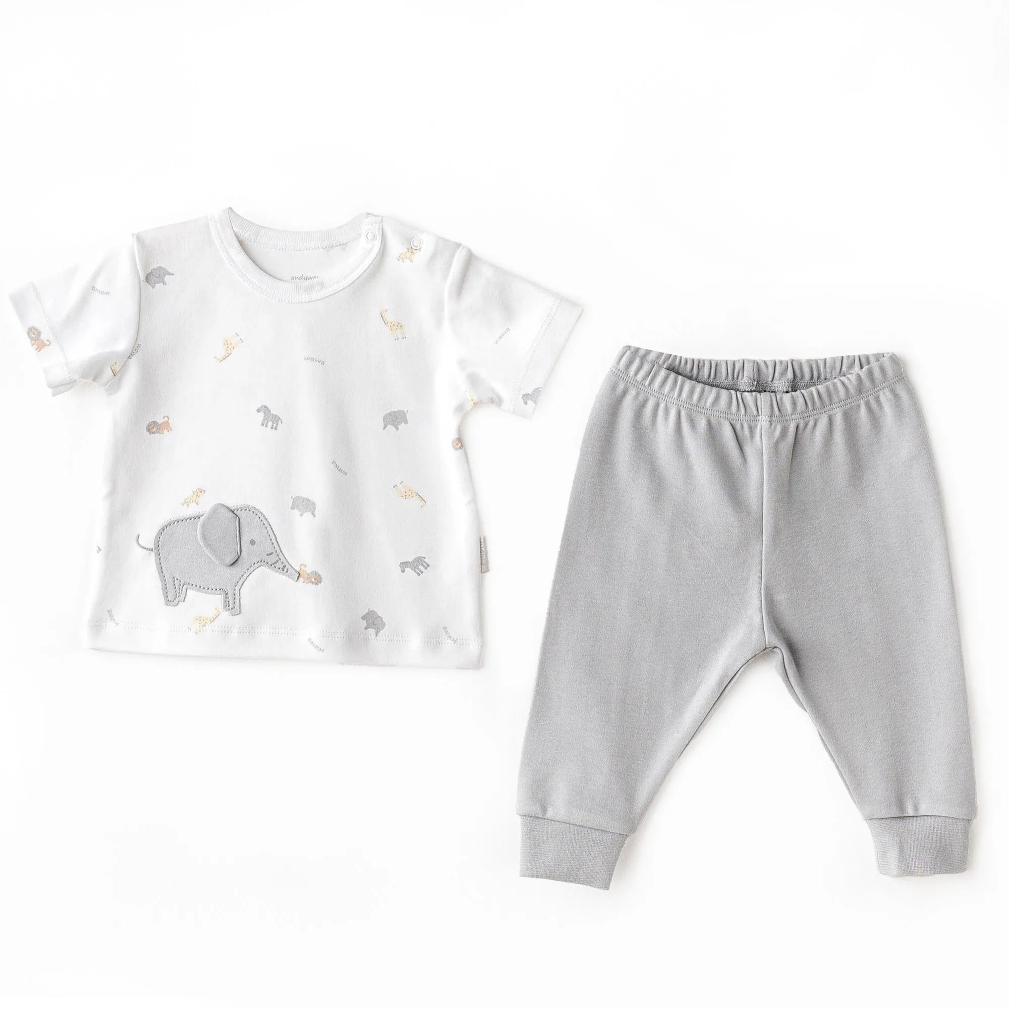Grey Little King Elephant Pants Outfit