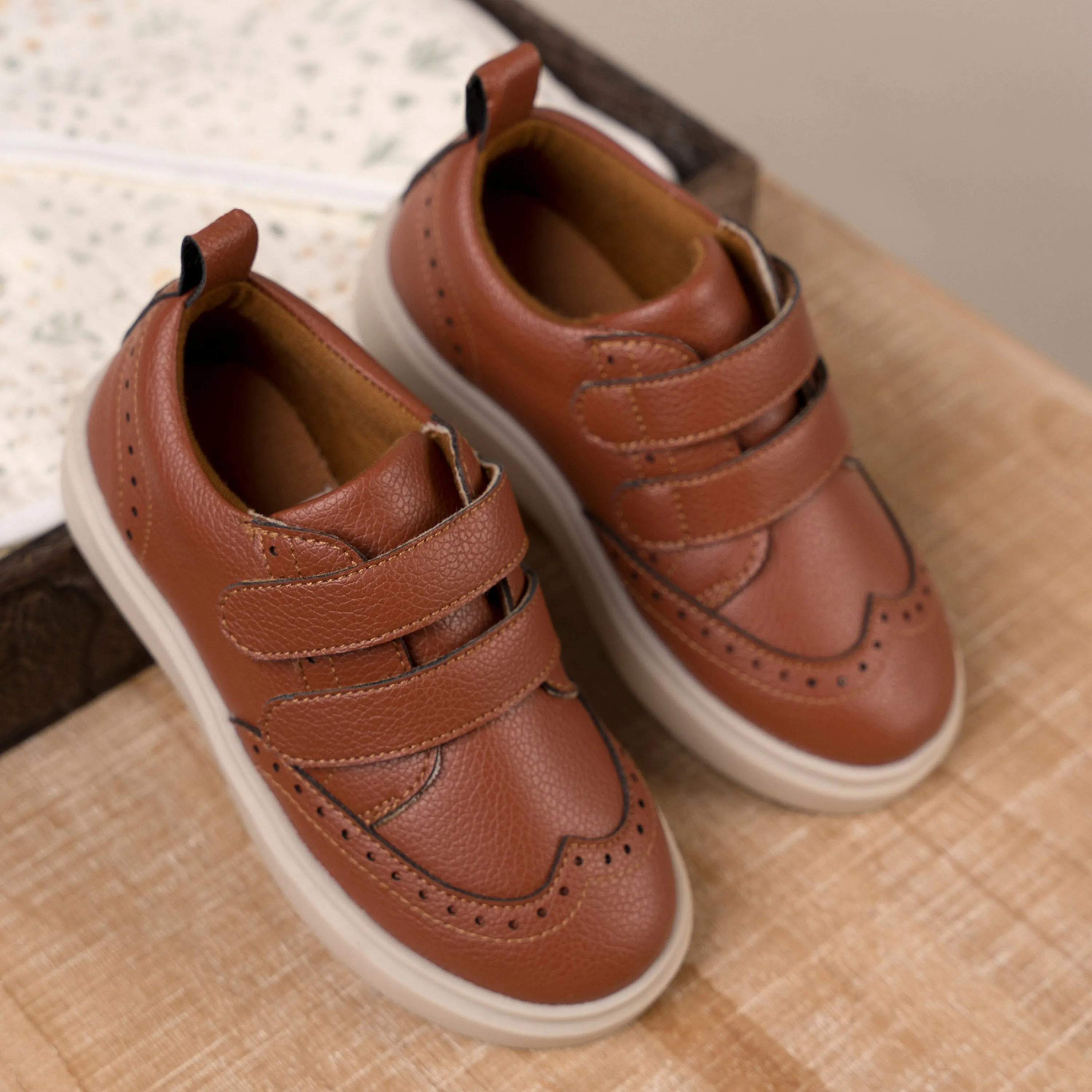 Infant & Toddler Boys Brown Wingtip Sneaker Gerber Childrenswea