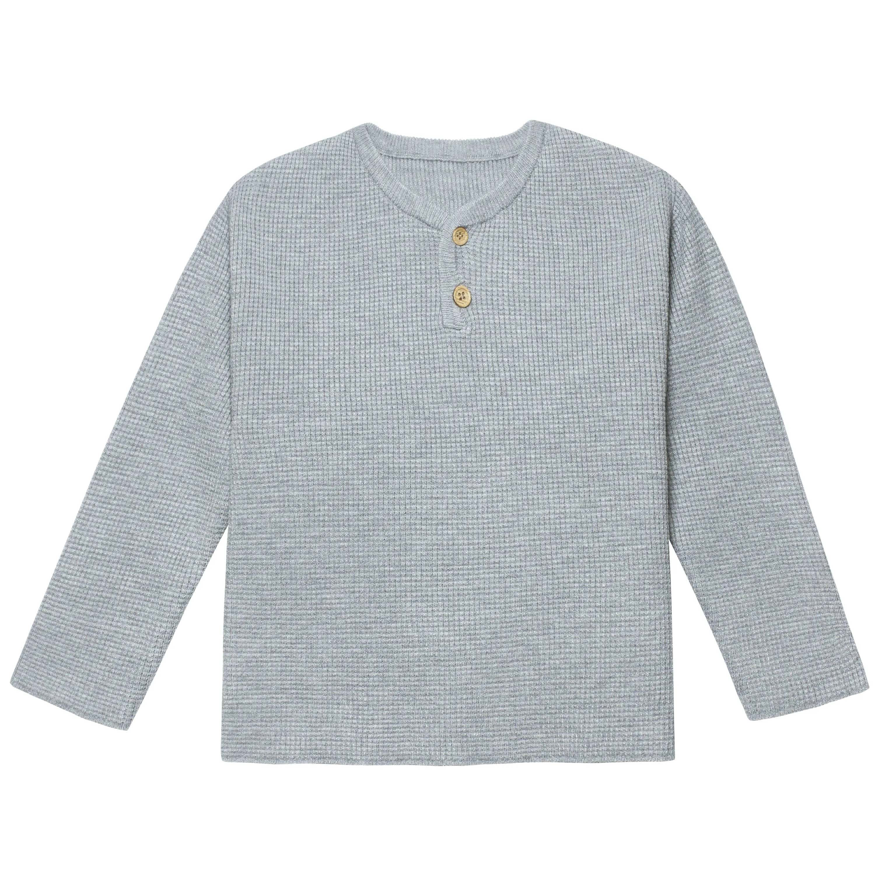 Infant & Toddler Boys Gray Heather Henley Sweater Gerber Childrenswea