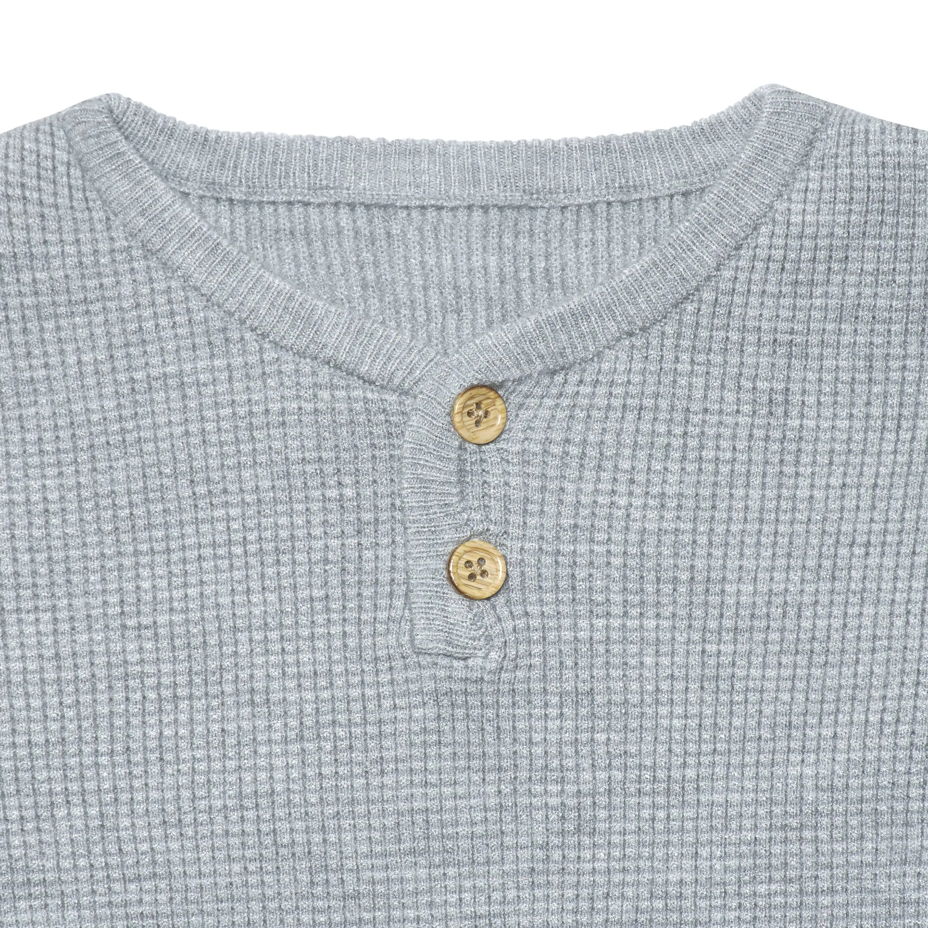 Infant & Toddler Boys Gray Heather Henley Sweater Gerber Childrenswea