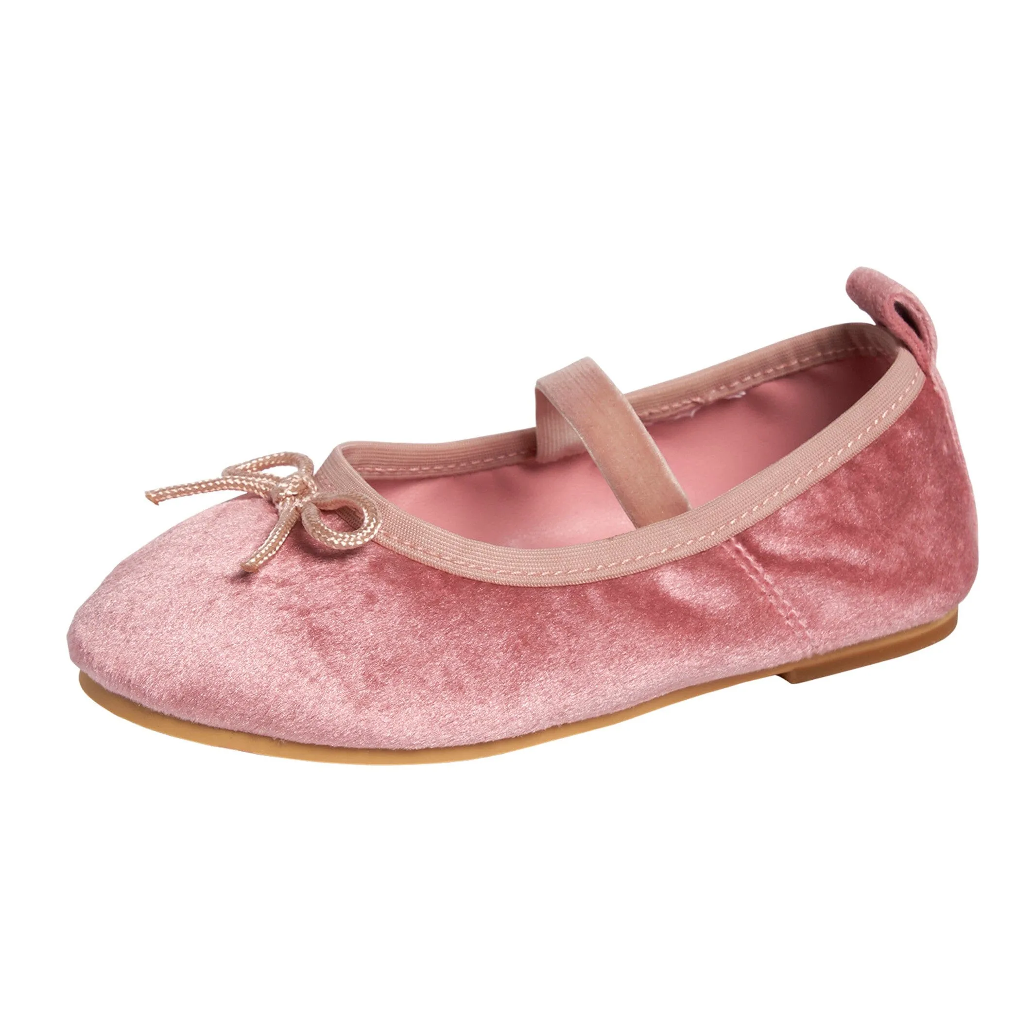 Infant & Toddler Girls Pink Velvet Ballet Flats Gerber Childrenswea
