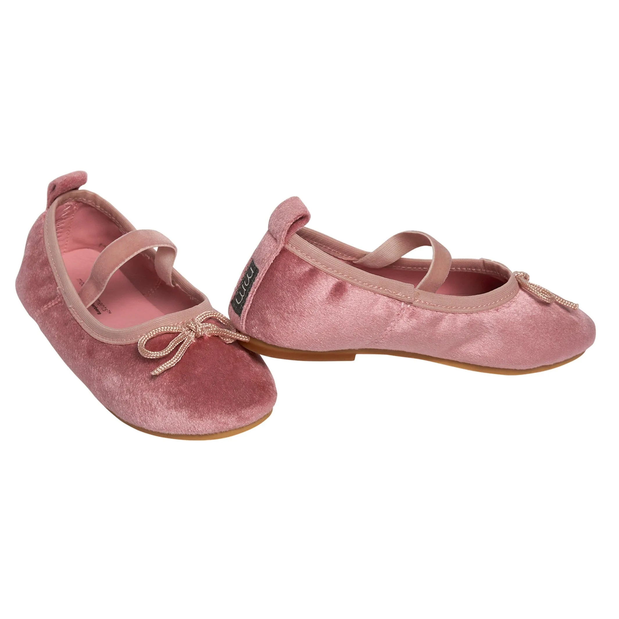 Infant & Toddler Girls Pink Velvet Ballet Flats Gerber Childrenswea