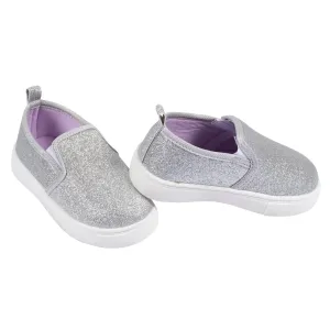 Infant & Toddler Girls Silver Glitter Slip-On Sneaker Gerber Childrenswea