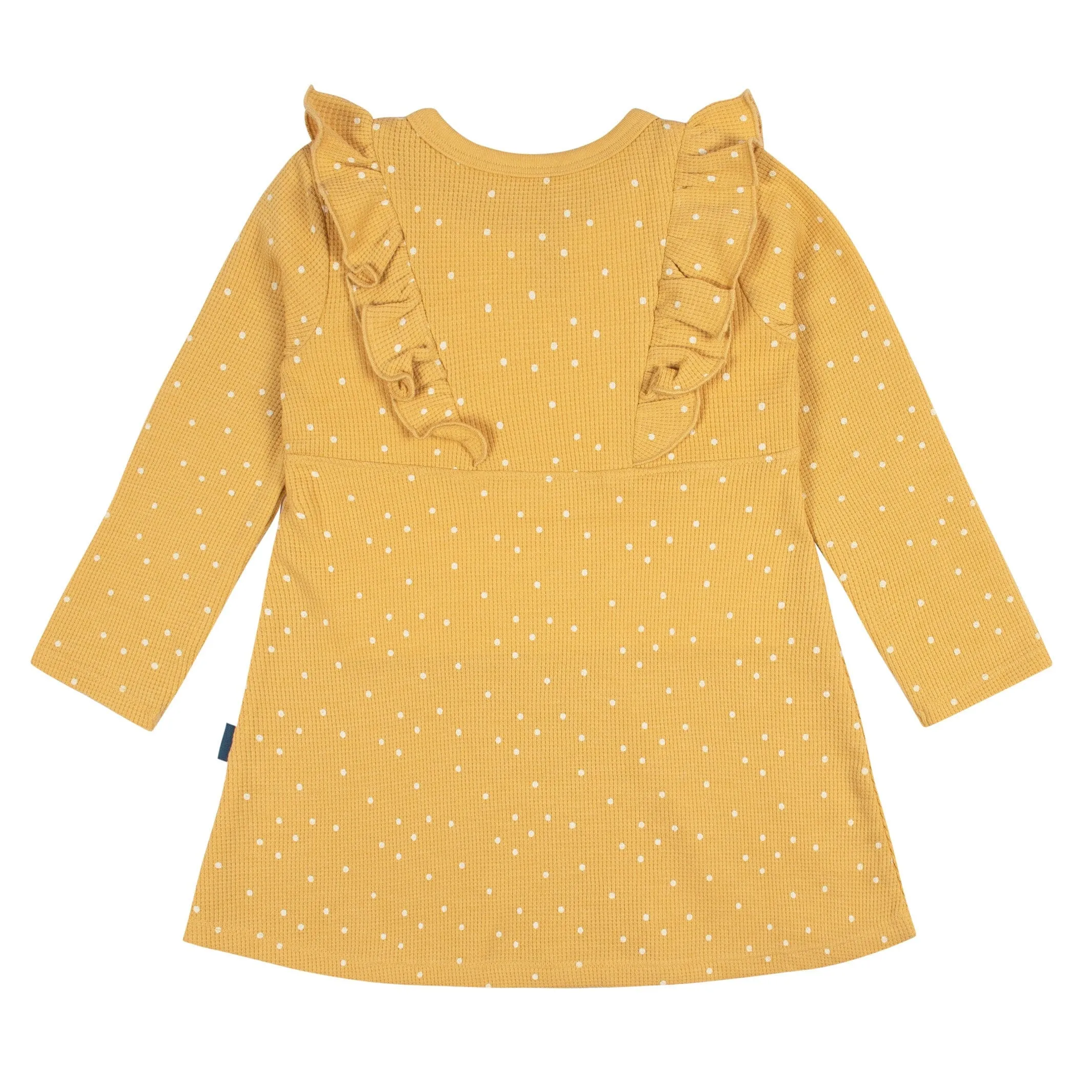 Infant and Toddler Girls Yellow Dots Dress with Ruffle Gerber Childrenswea