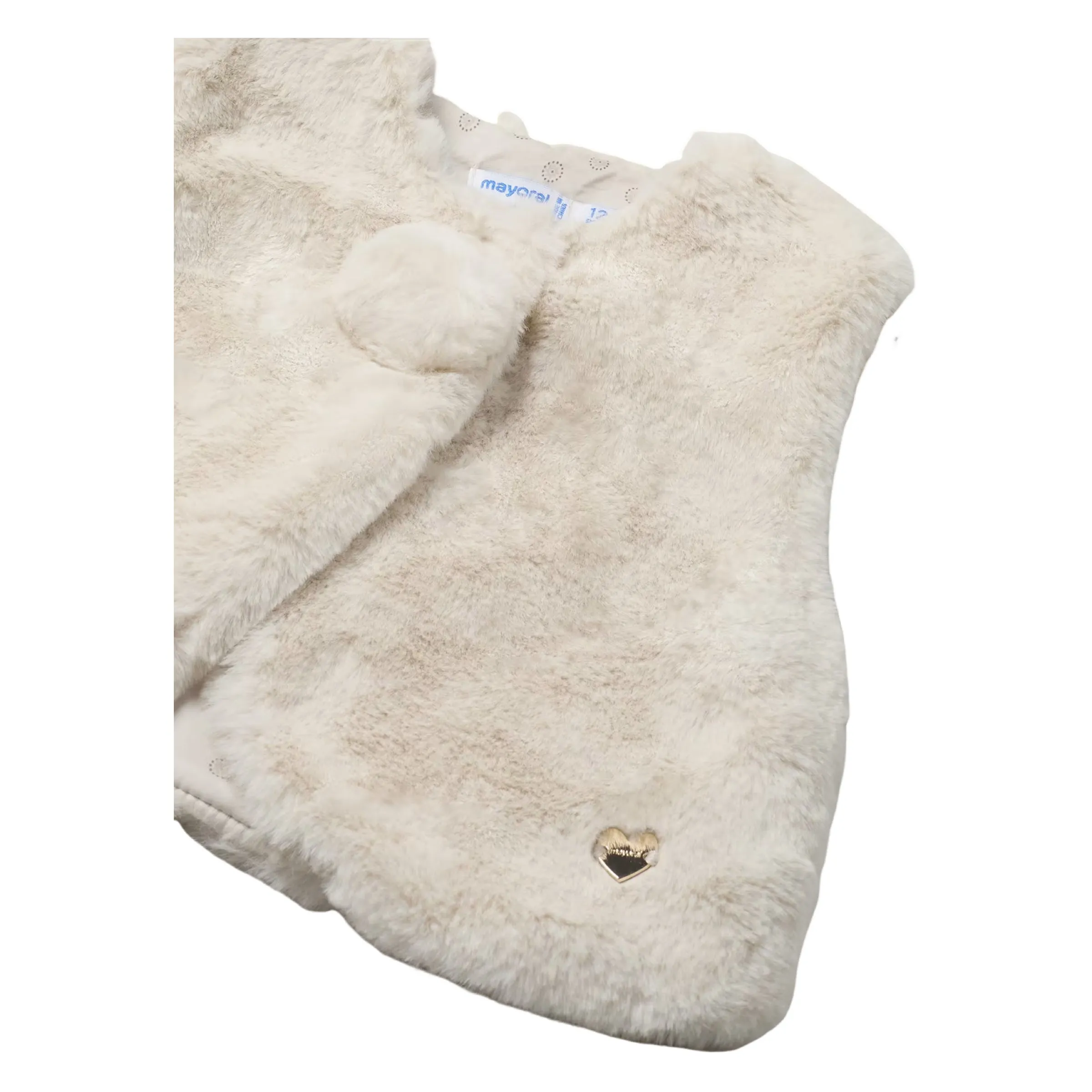 Ivory Pom Faux Fur Vest