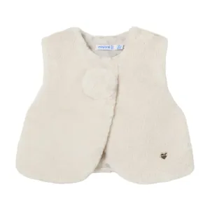 Ivory Pom Faux Fur Vest