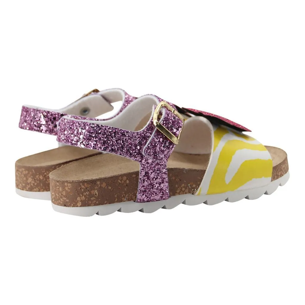 Magenta Minnie Motif Sandals
